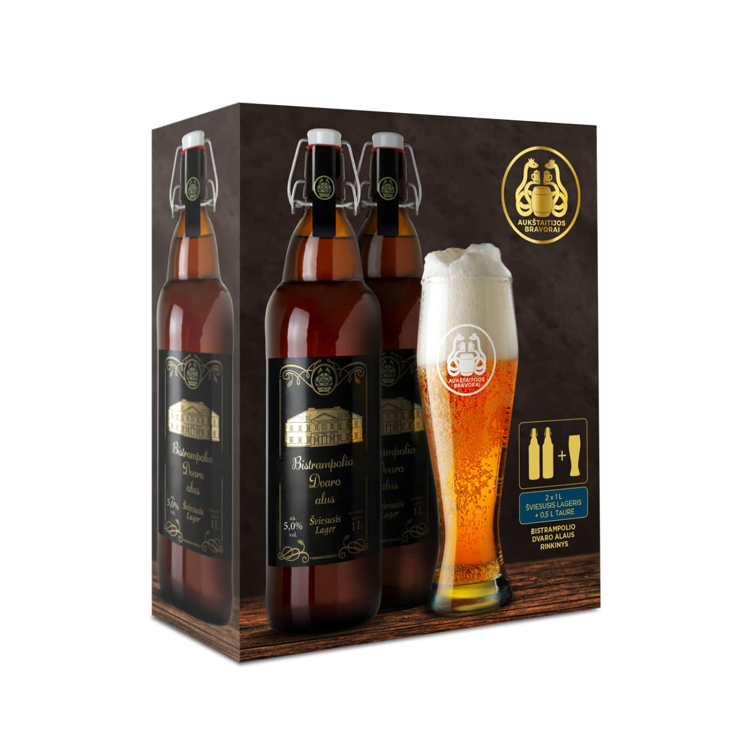 Alaus rink. BISTR. DVARO ŠVIESUSIS, 5 %, 2 l