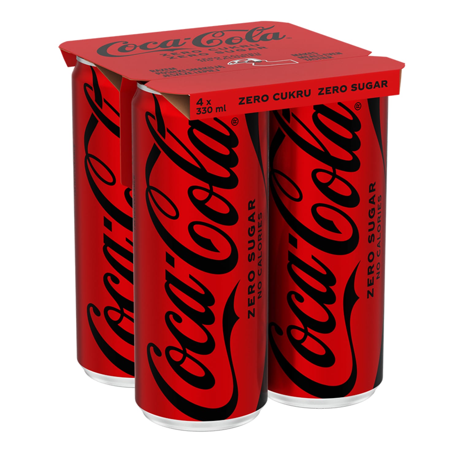 Gaivusis gėrimas COCA-COLA ZERO, 4 x 0,33 l