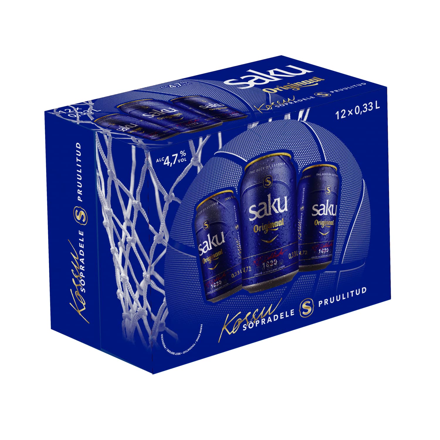 Õlu Saku Originaal 4,7%vol 12x0,33l prk