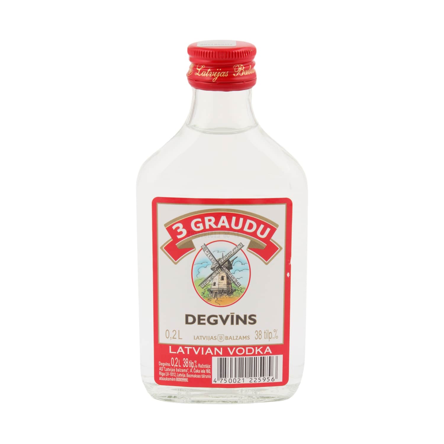 Degvīns 3 Graudu 38% 0,2l