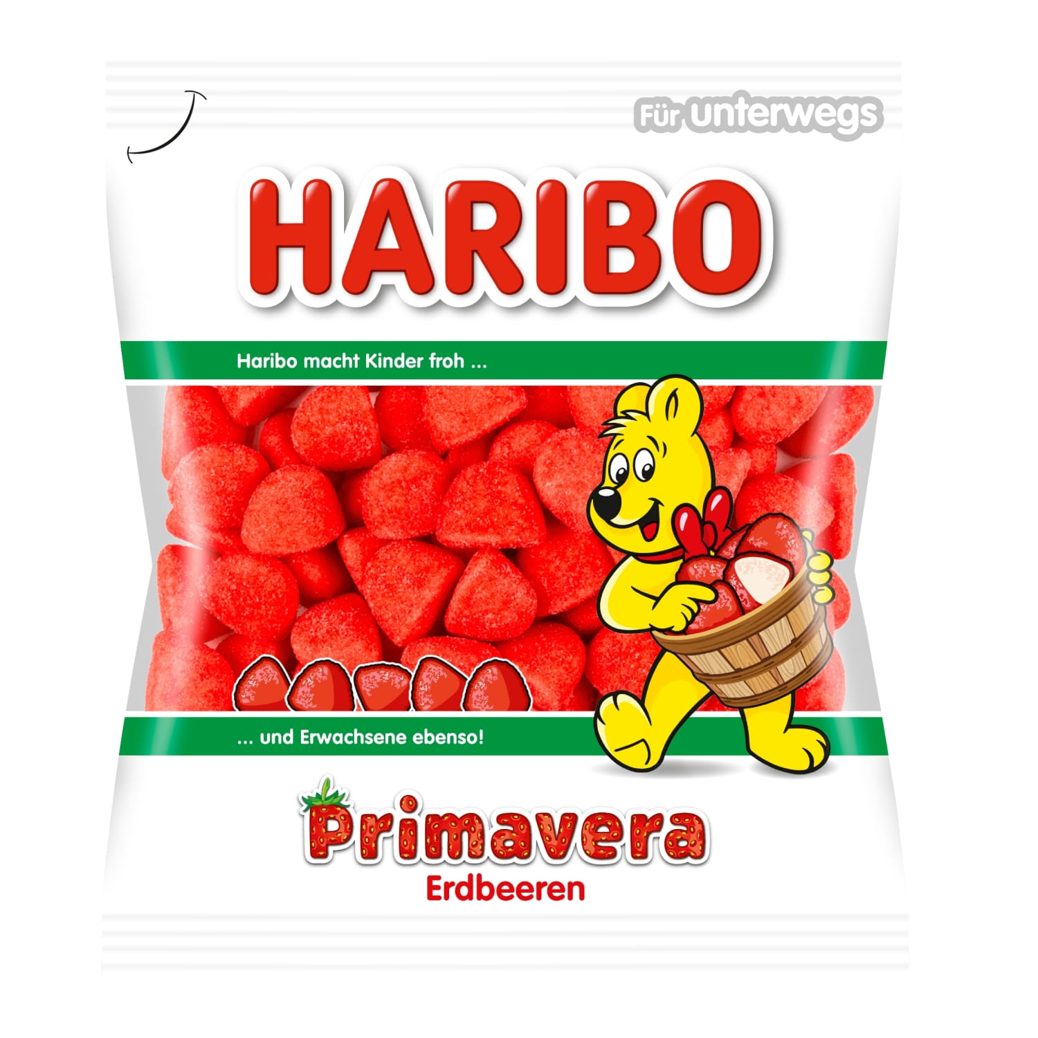 Vahukommid maasikamaits.kattega Haribo 100g