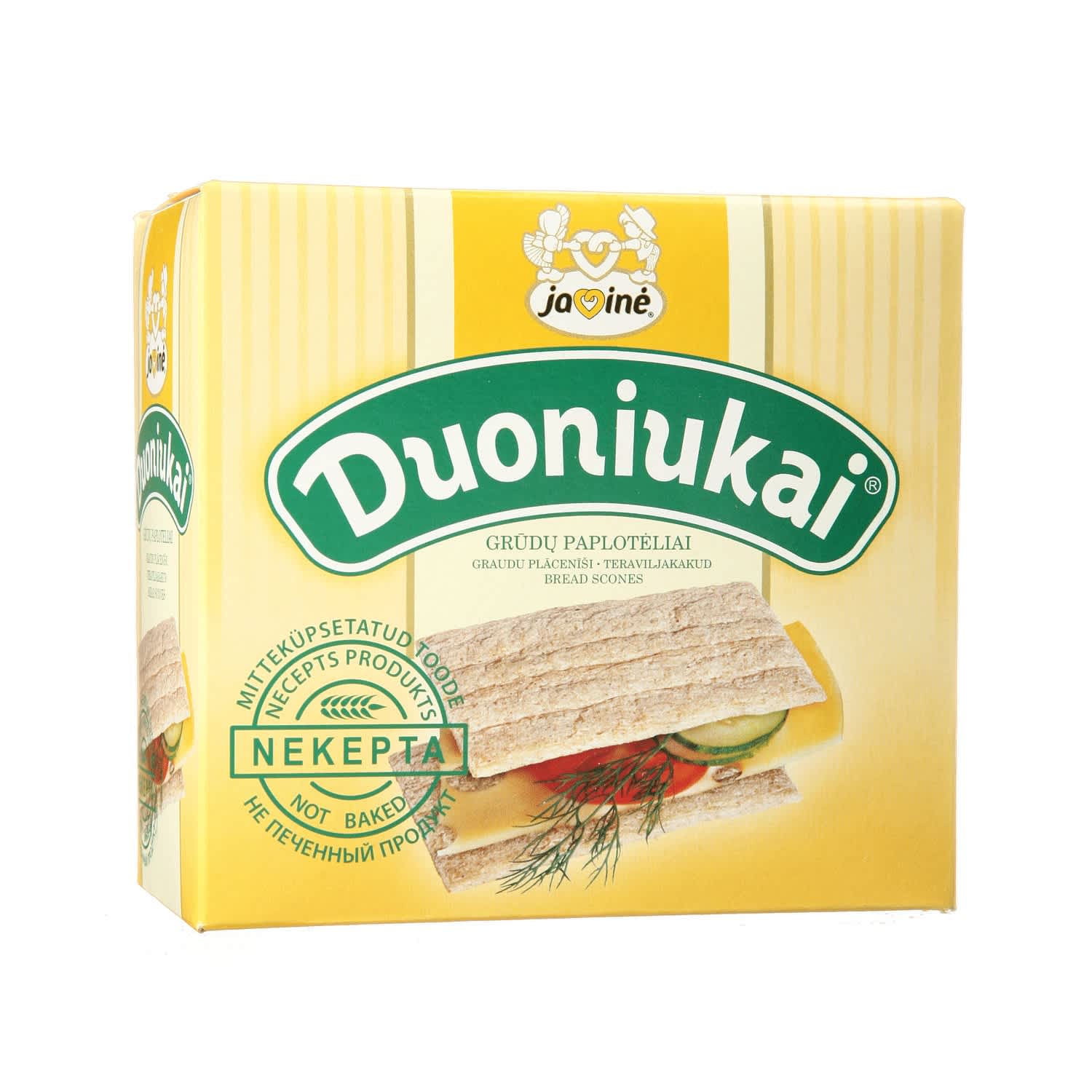 Grūdų paplotėliai DUONIUKAI JAVINĖ, 80g