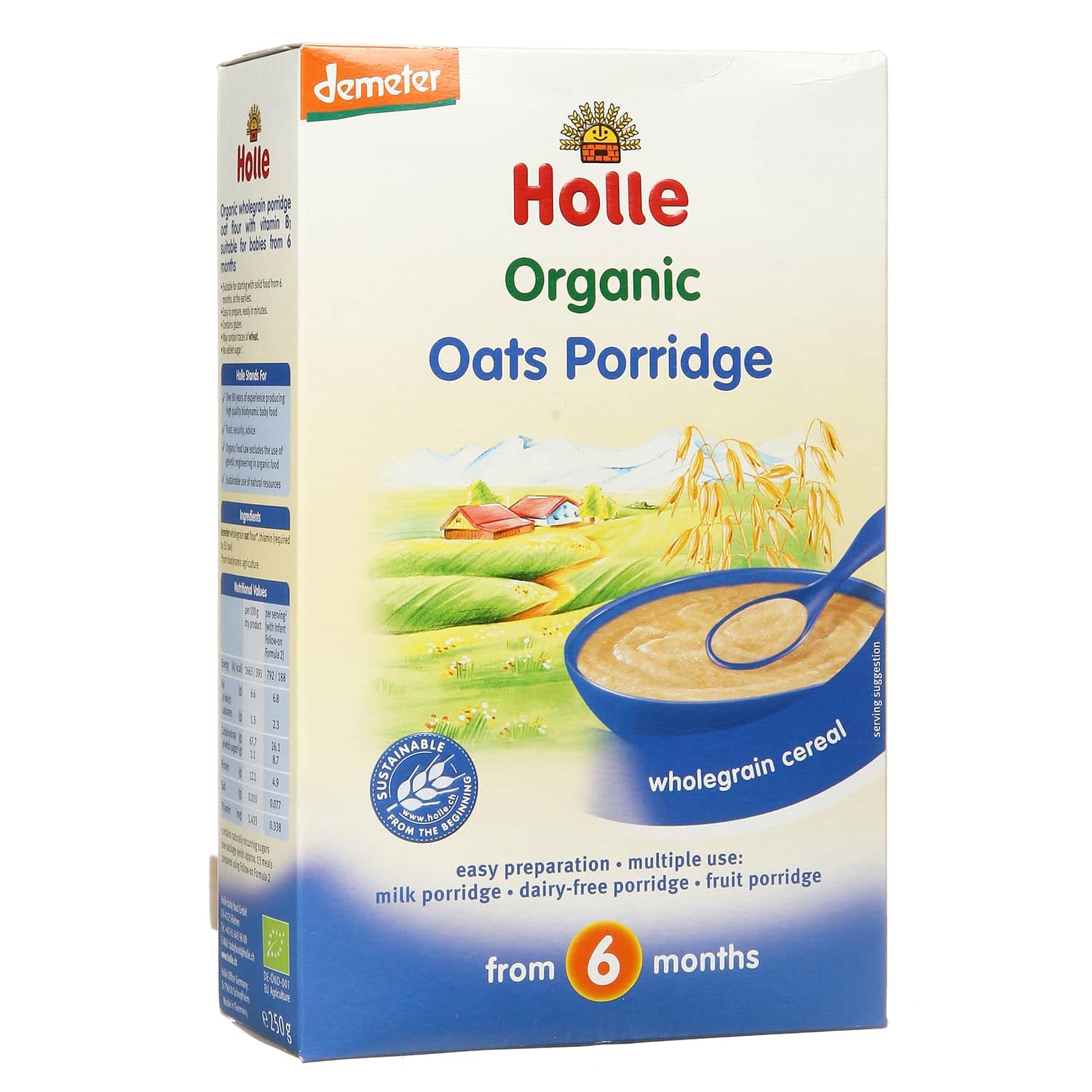 Kaerahelbepuder al. 6k Holle öko 250g