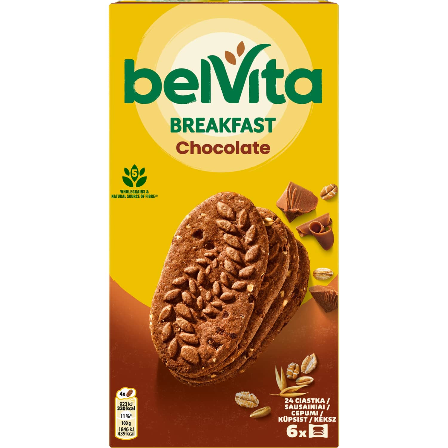 Täisteraküpsised šokolaadi Belvita 300g
