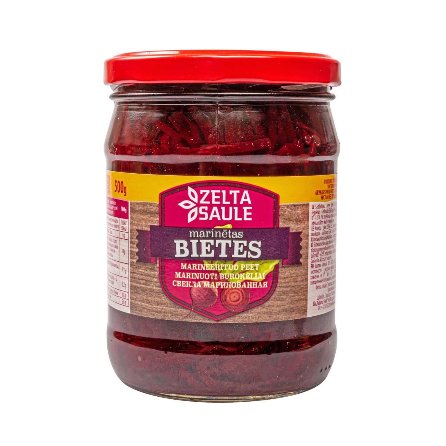 Marinētas bietes Zelta Saule 480g/300g