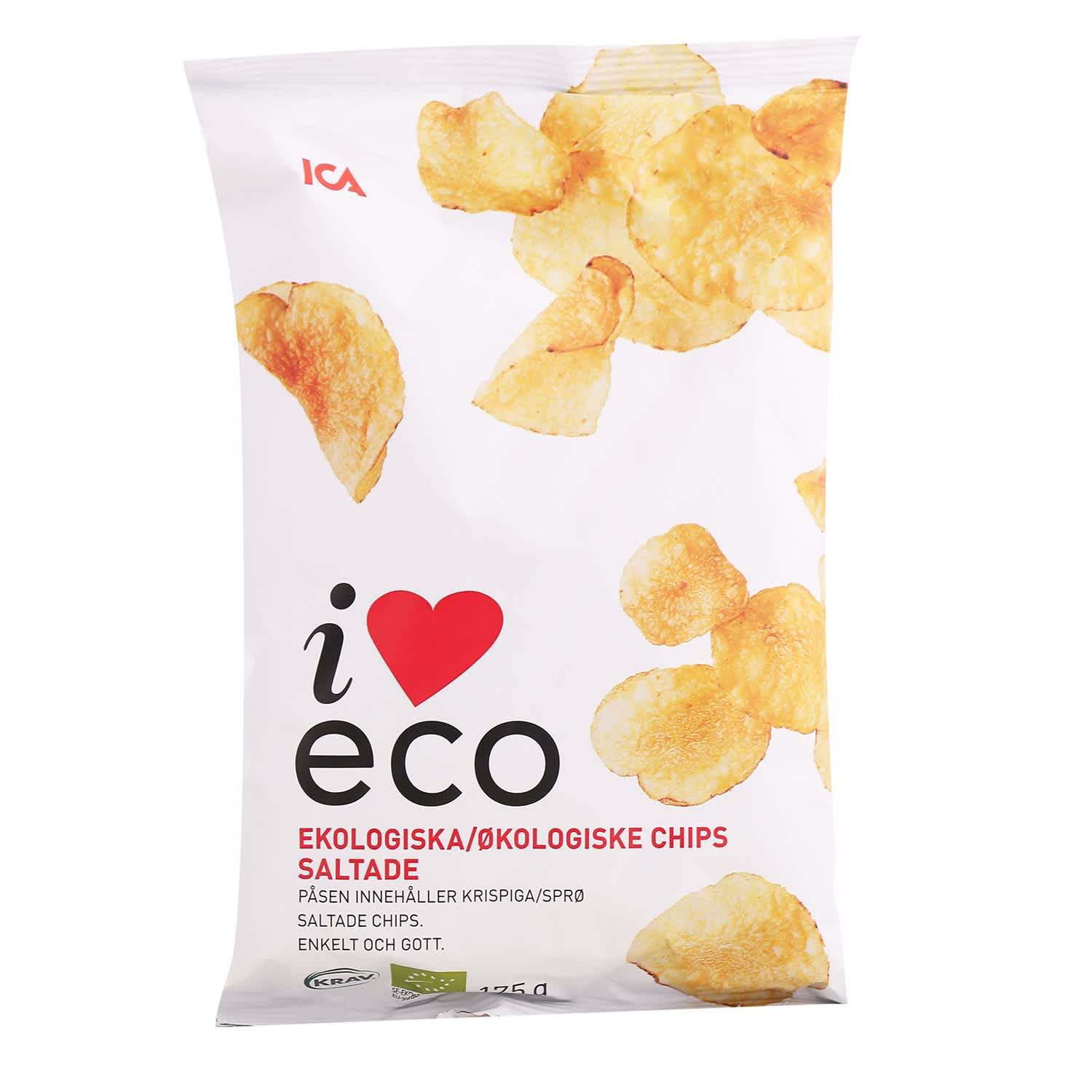 Mahekartulikrõpsud soolased I Love Eco 175g