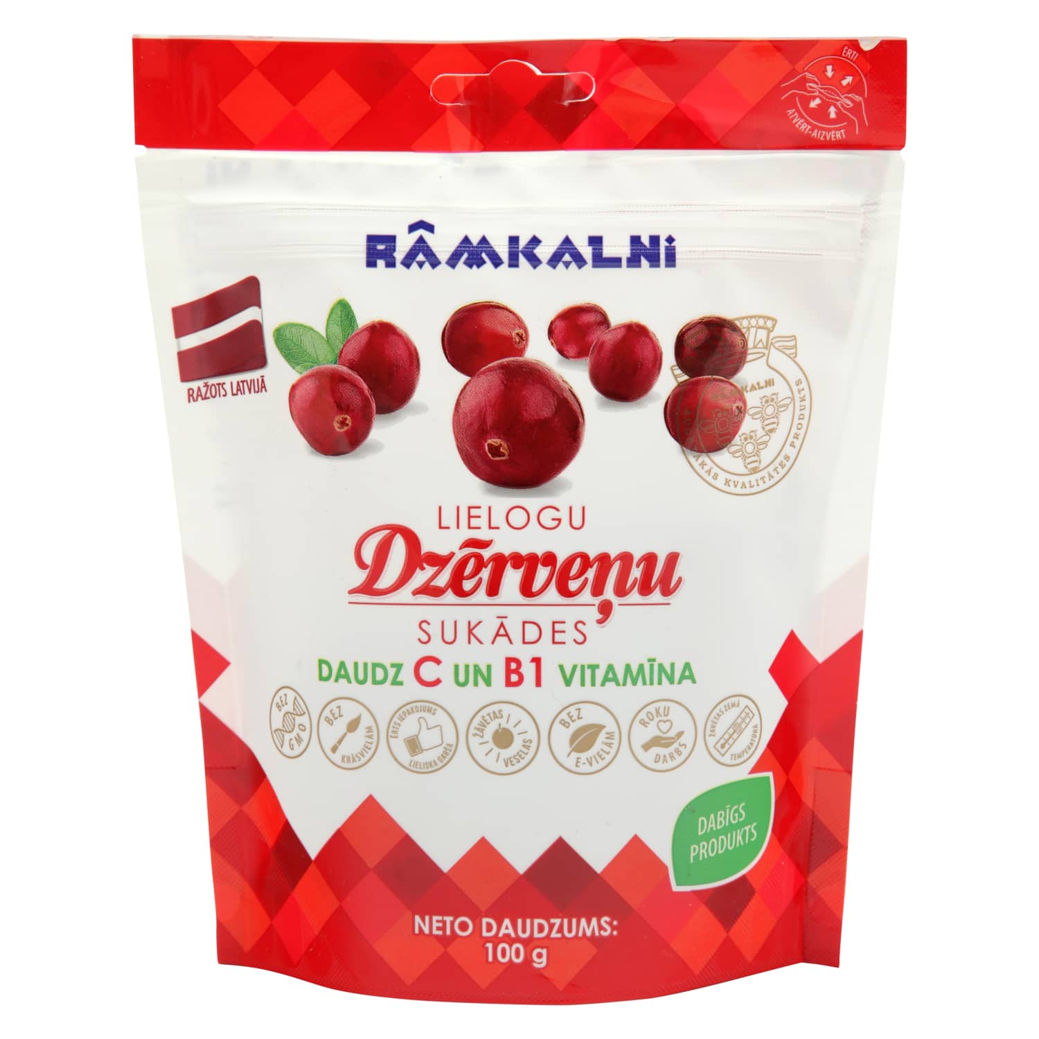 Lielogu dzērveņu sukādes 100g