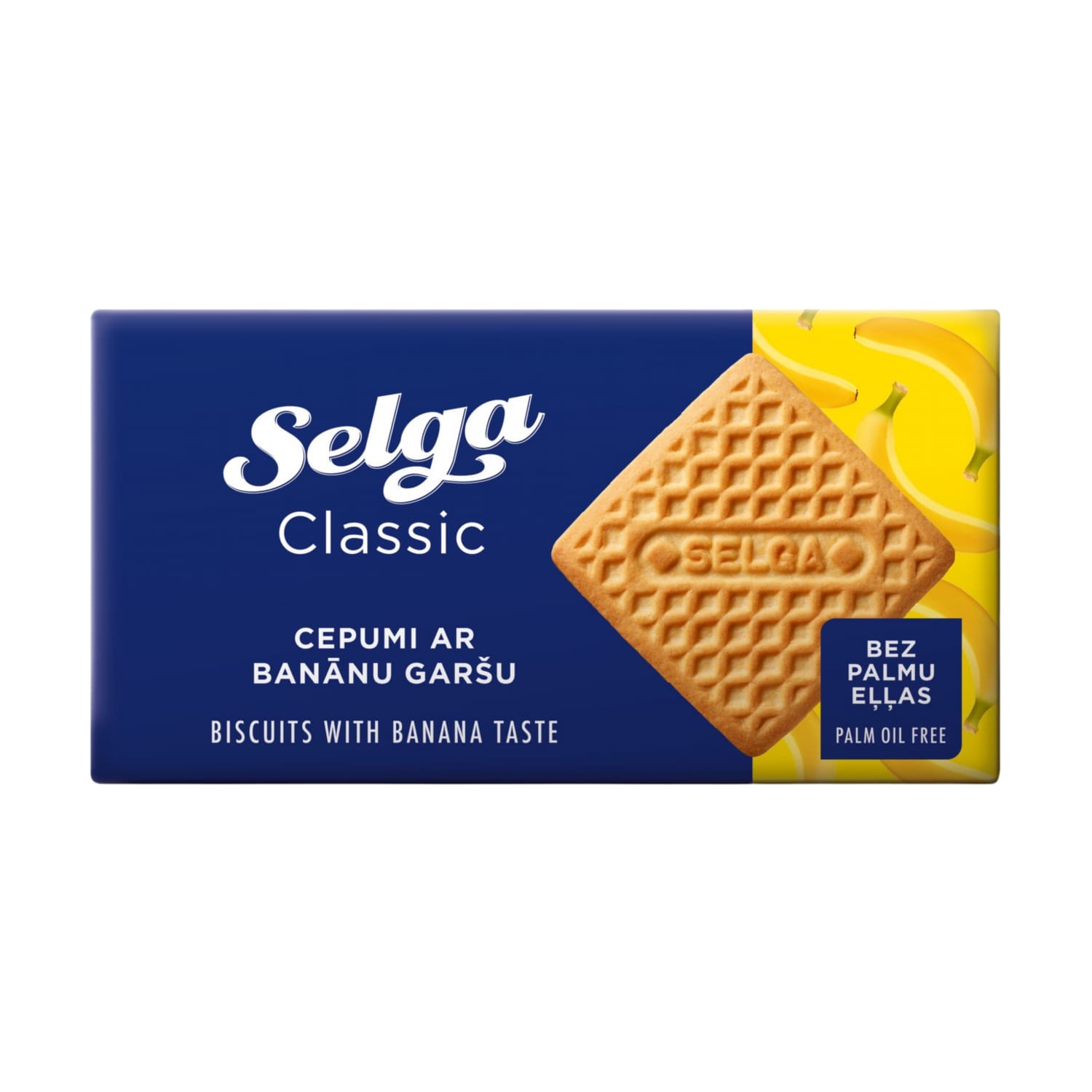 Bananų skonio sausainiai SELGA, 180 g