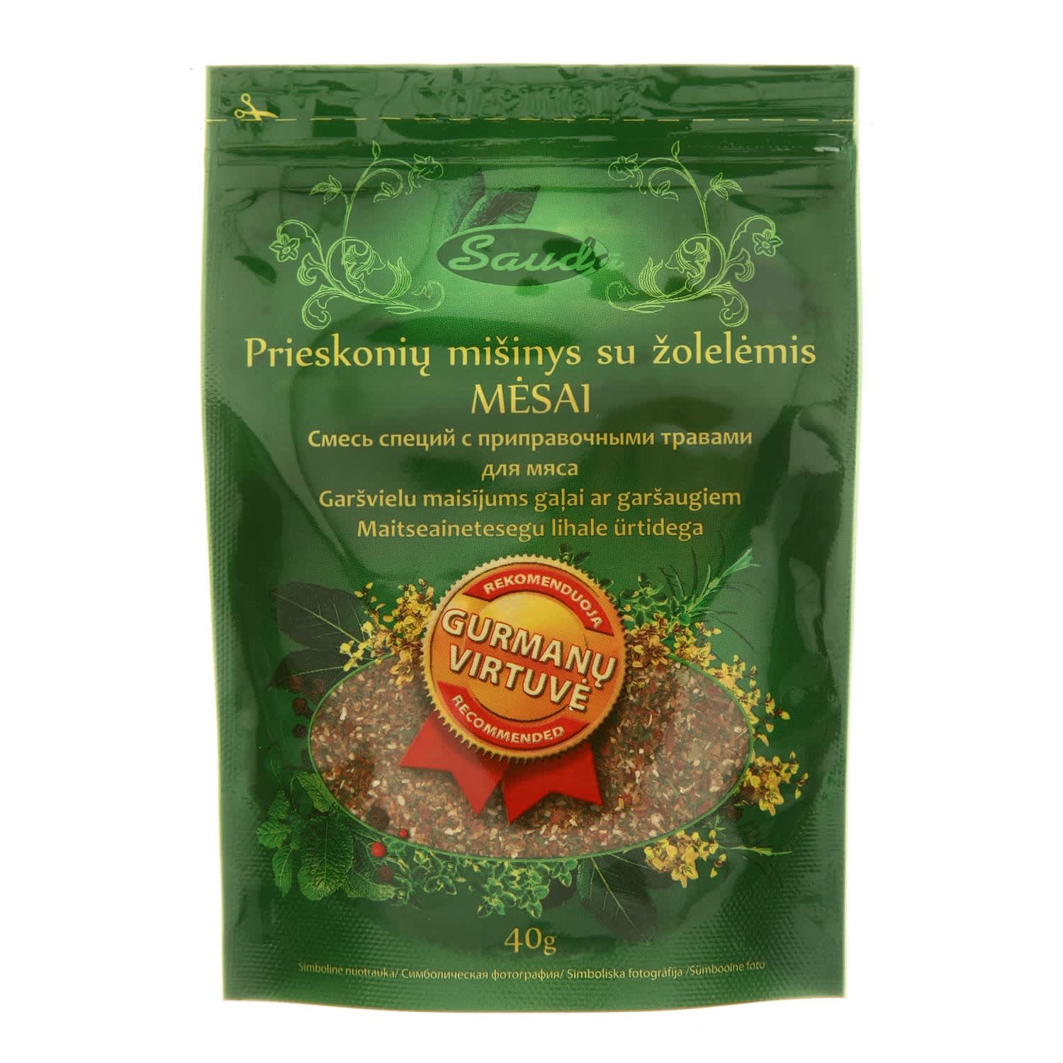 Mėsos prieskon. mišinys su žolel., SAUDA, 40g