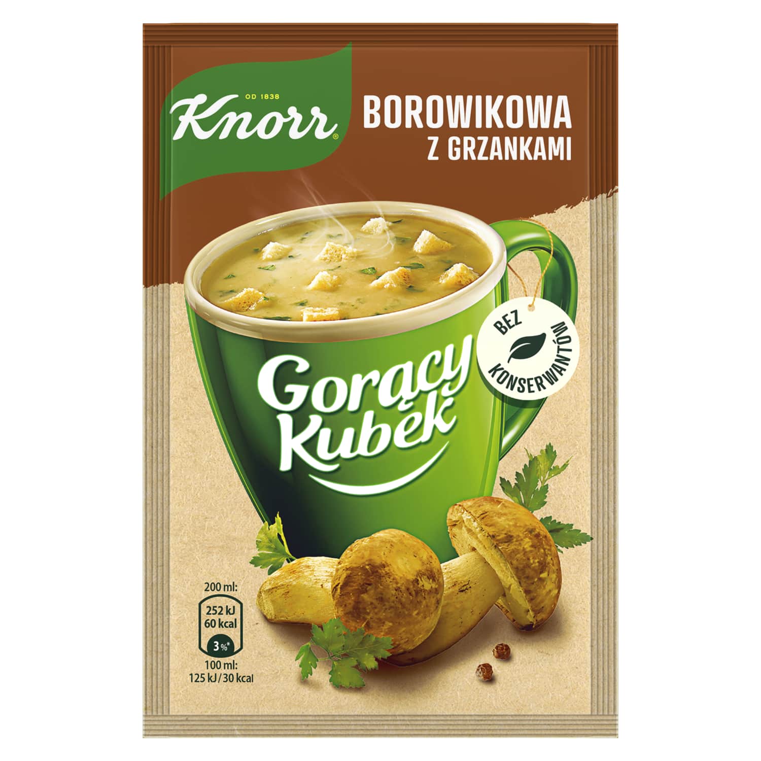 Baravykų sriuba su skrebučiais KNORR, 15 g