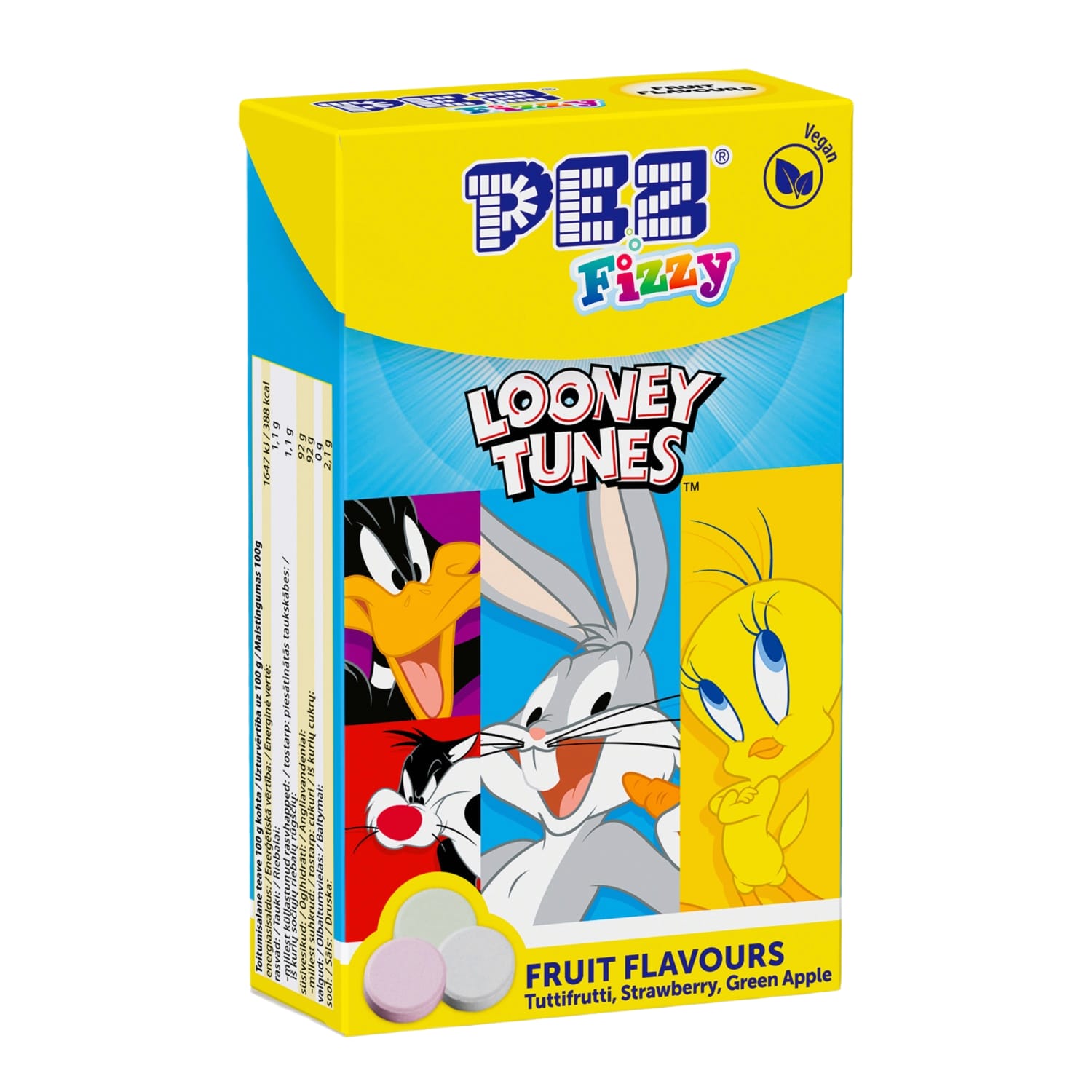 Šnypščiantys vaisių sk. saldainiai PEZ, 30g