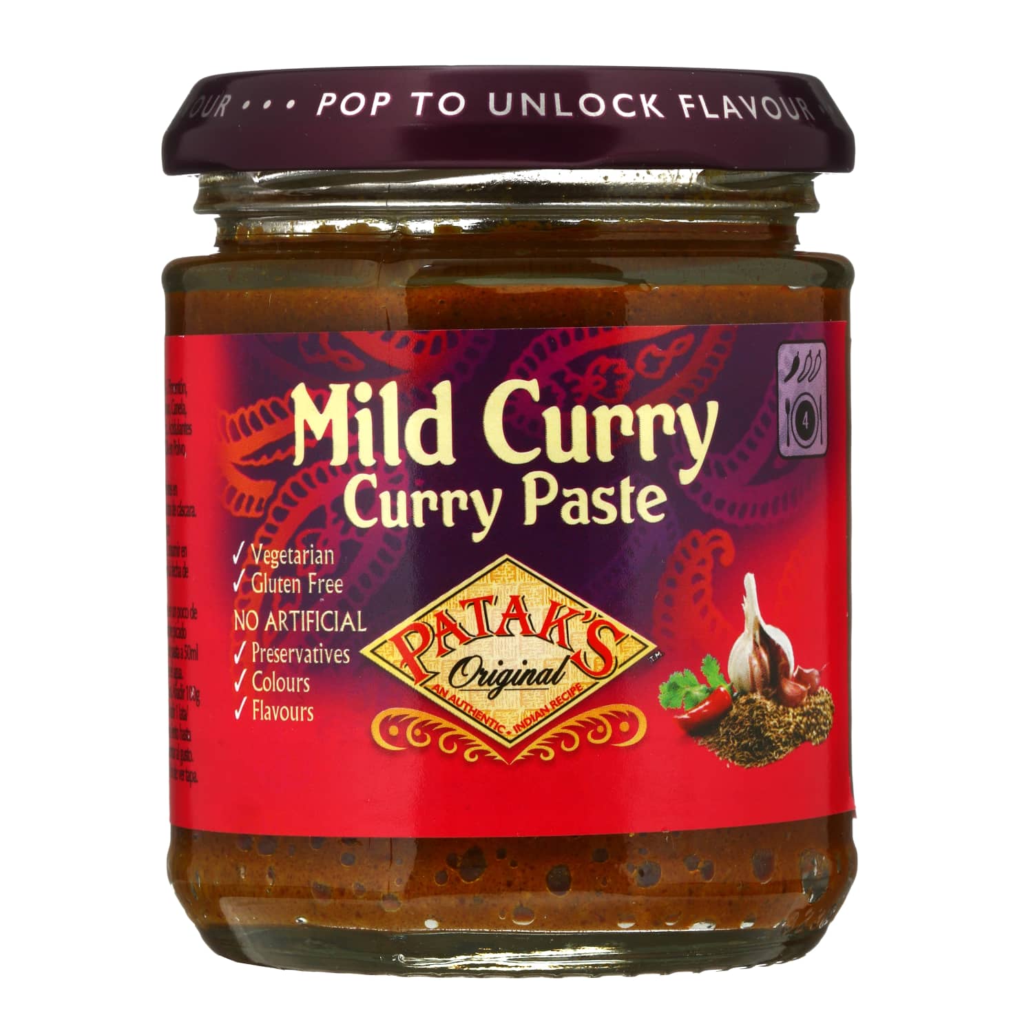 Švelni indiška kario pasta PATAK'S, 165 g