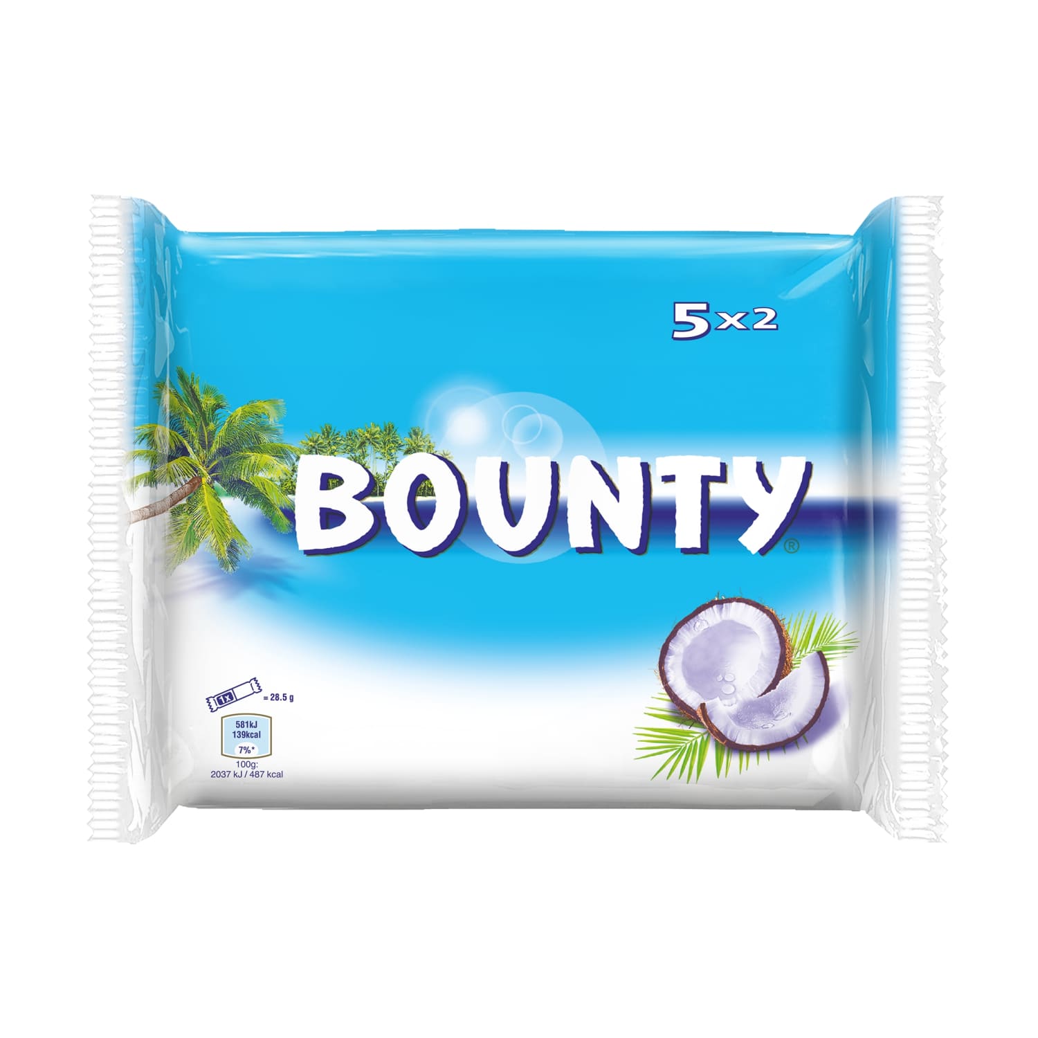 Šokoladiniai batonėliai BOUNTY, 5 x 50 g