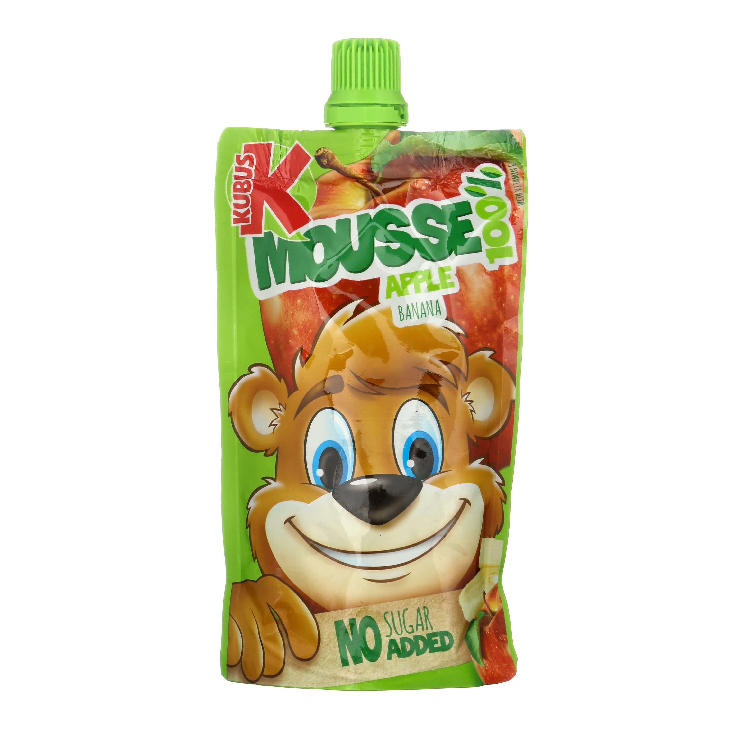 Obuolių, bananų tyrelė KUBUŠ, 100 %, 100 g