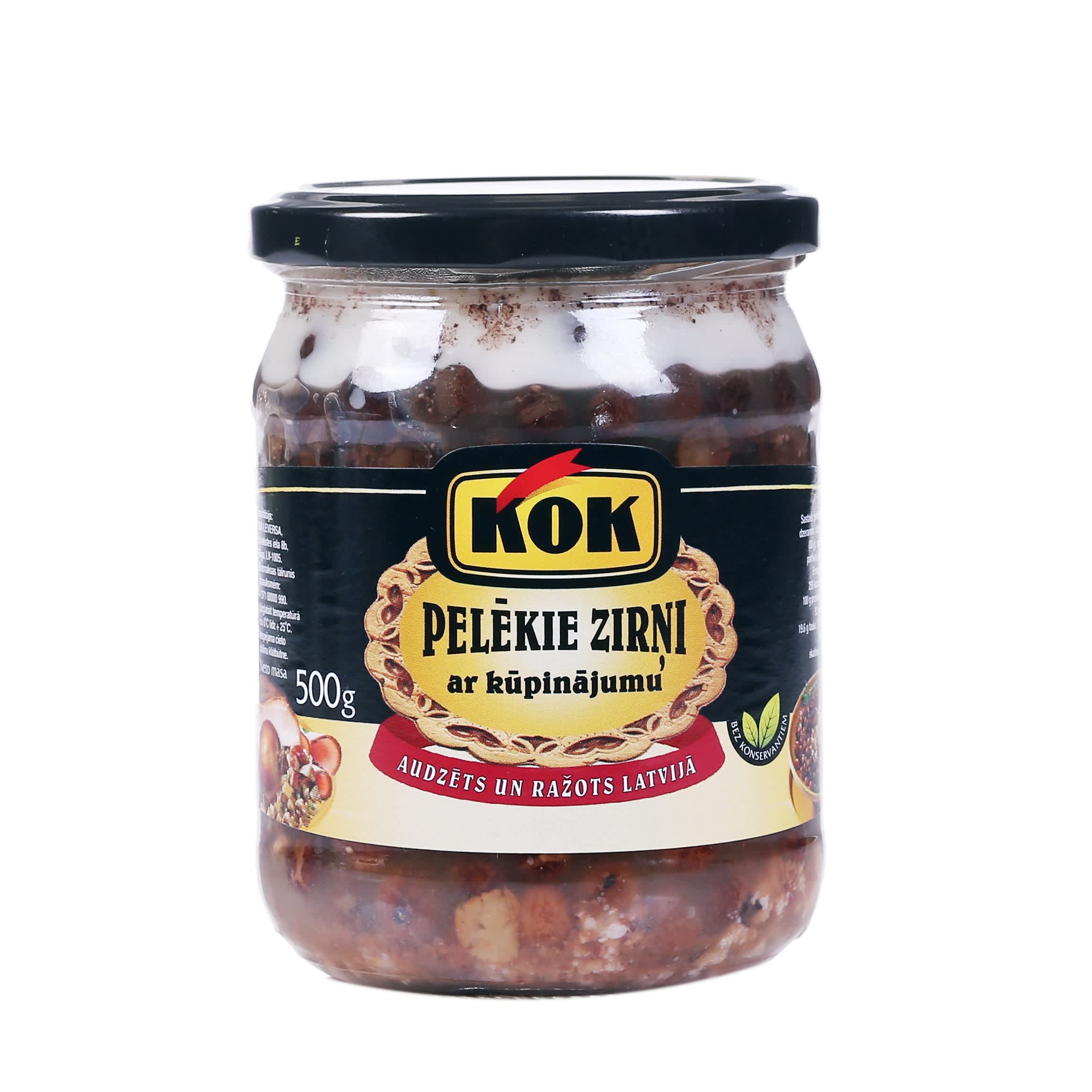 Pelēkie zirņi Kok ar kūpinājumu 500g