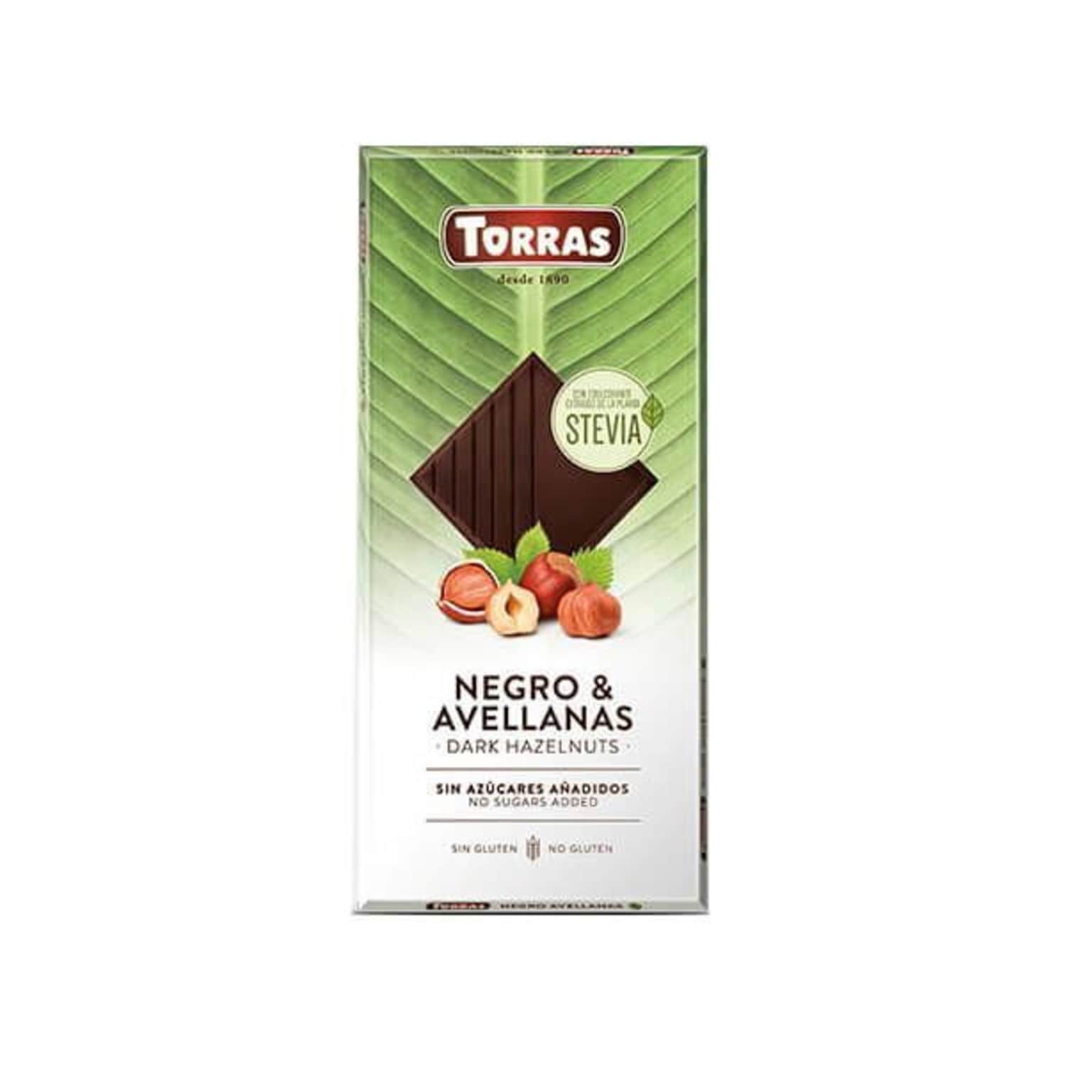 Tumšā šokolāde ar lazdu riekst., stēviju 125g
