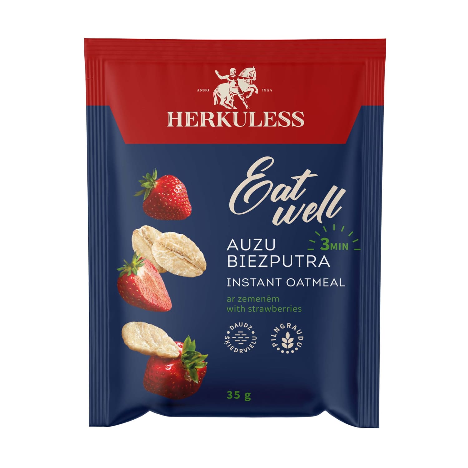 Auzu biezputra Herkuless zemeņu ātri pag. 35g