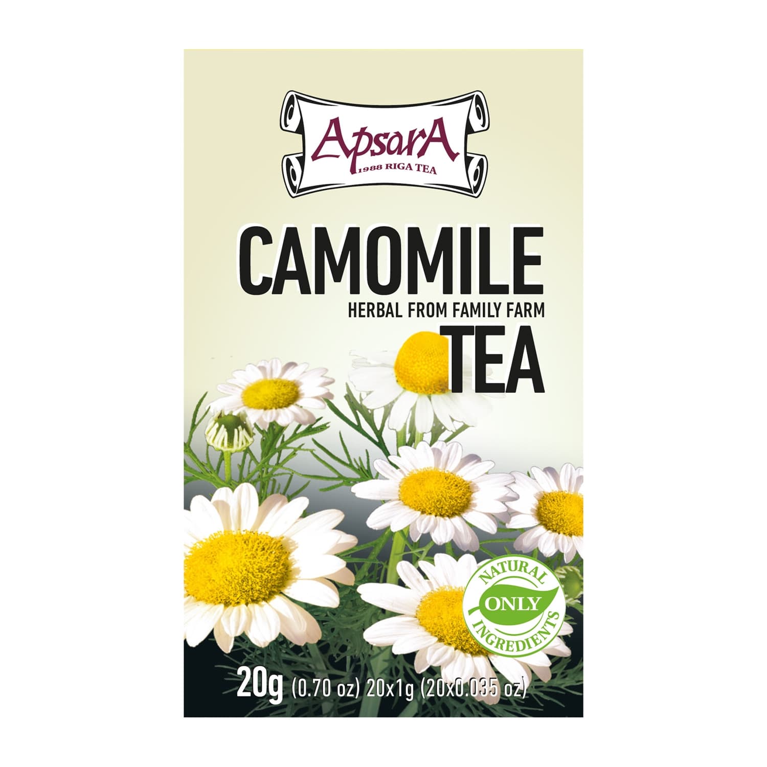 Žoleliu arbata APSARA CAMOMILE, 20 x 1 g