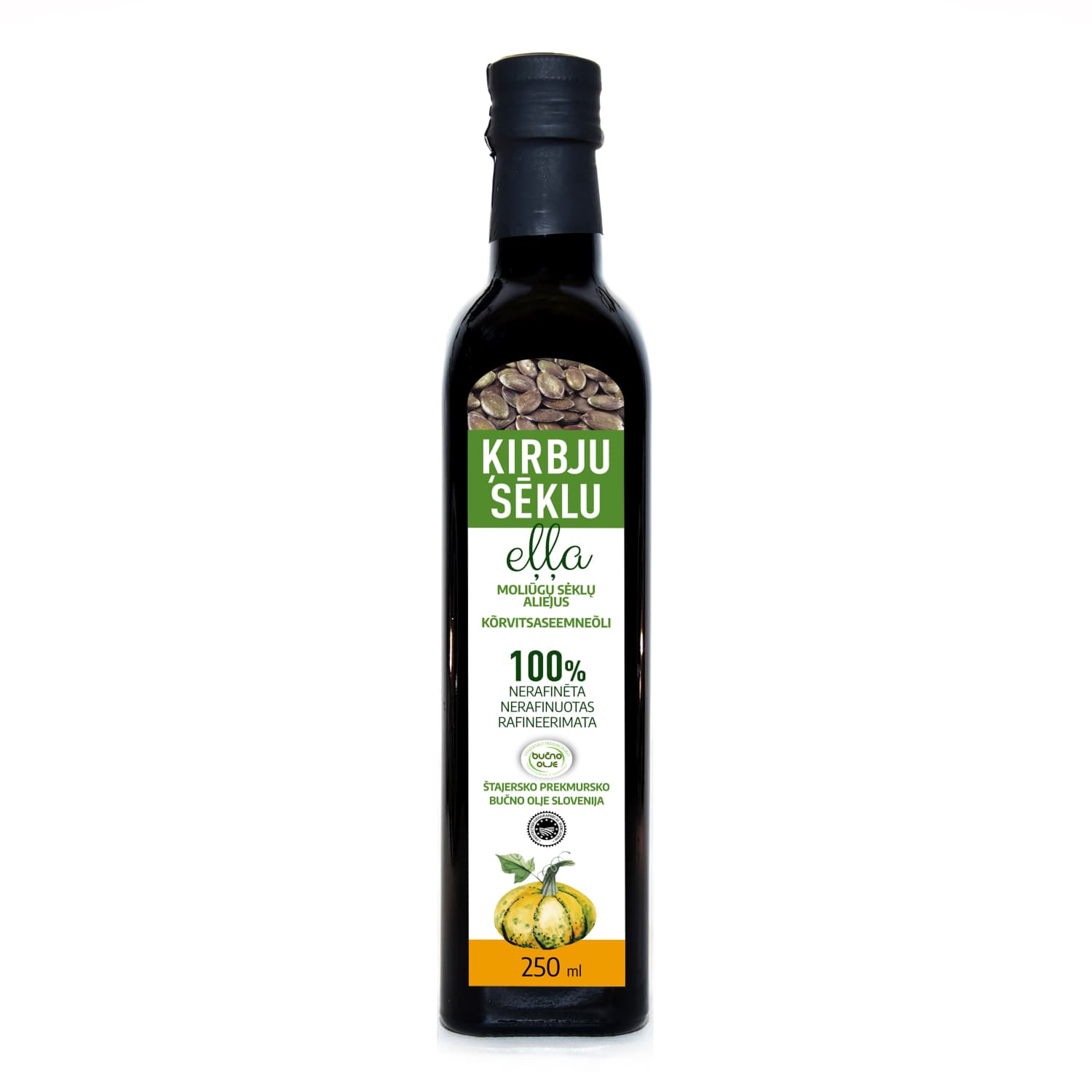 Eļļa Bučno ķirbju sēklu nerafinēta 250ml