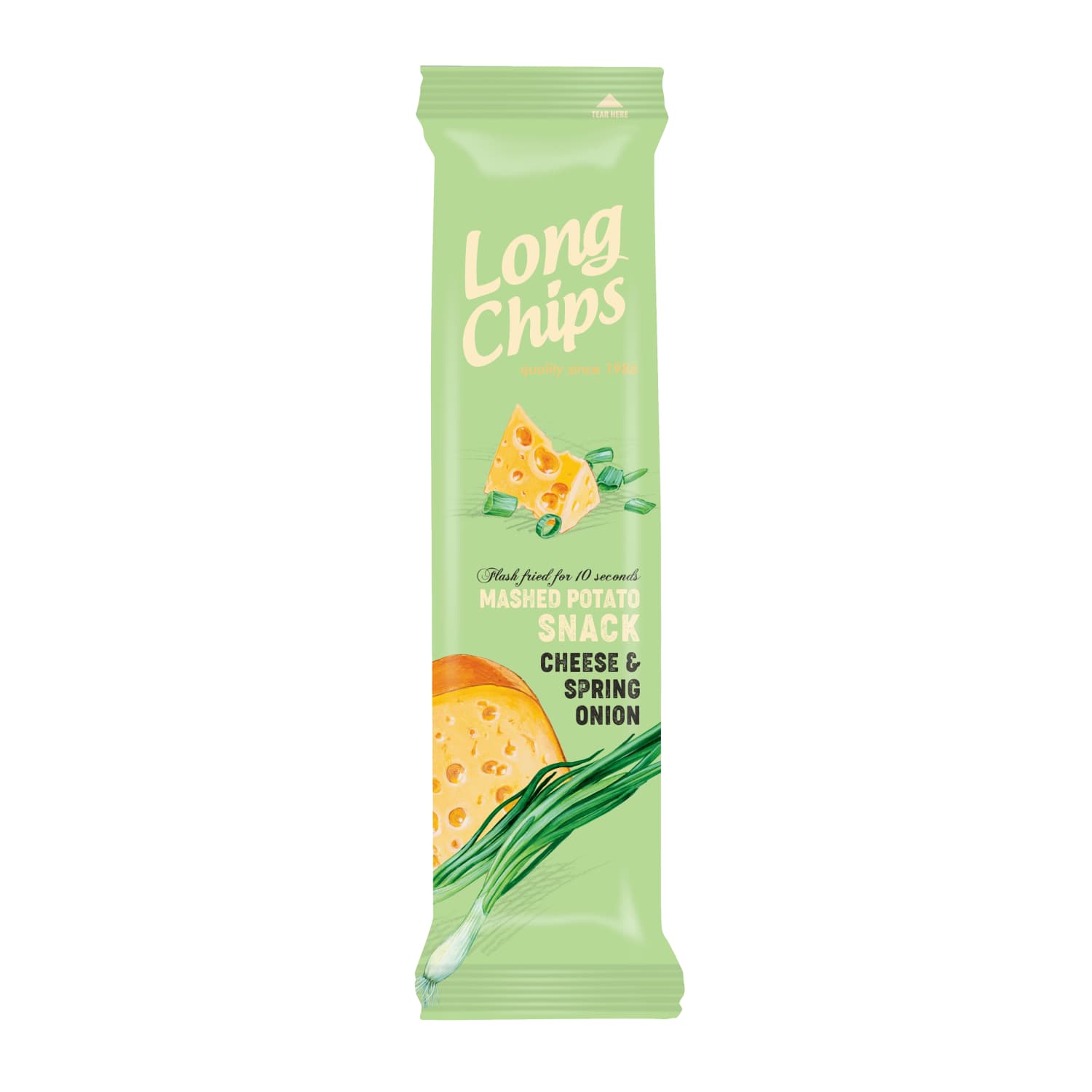 Kart. uzkoda Longchips siera, zaļo lociņu 75g