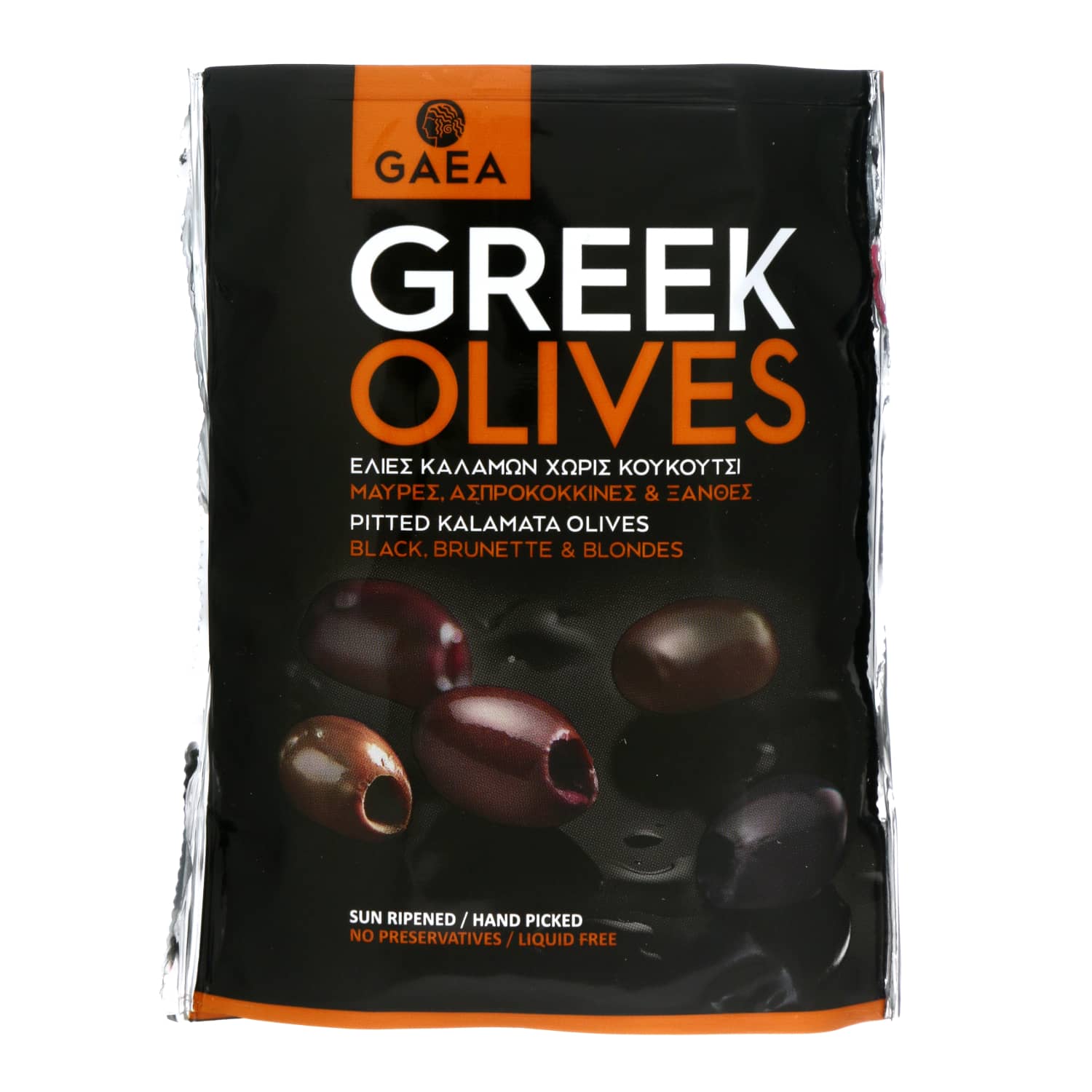 Olīvas kalamata Gaea bez kauliņiem 150g/140g