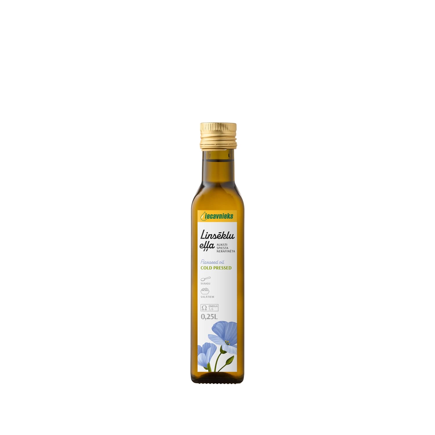 Linsēklu eļļa Iecavnieks auksti spiesta 250ml