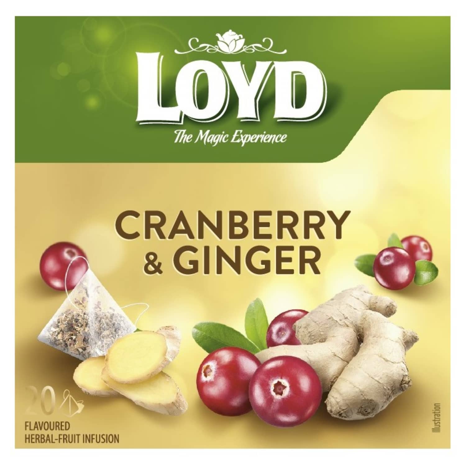 Vais. arbata imb. - spanguolių LOYD, 20 pak