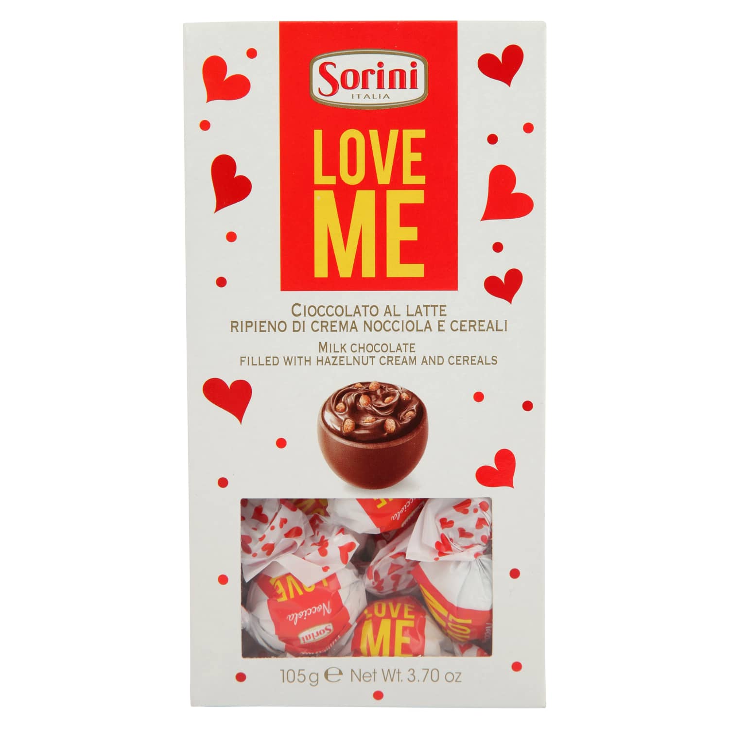 Šokoladiniai saldainiai SORINI LOVE ME, 105 g