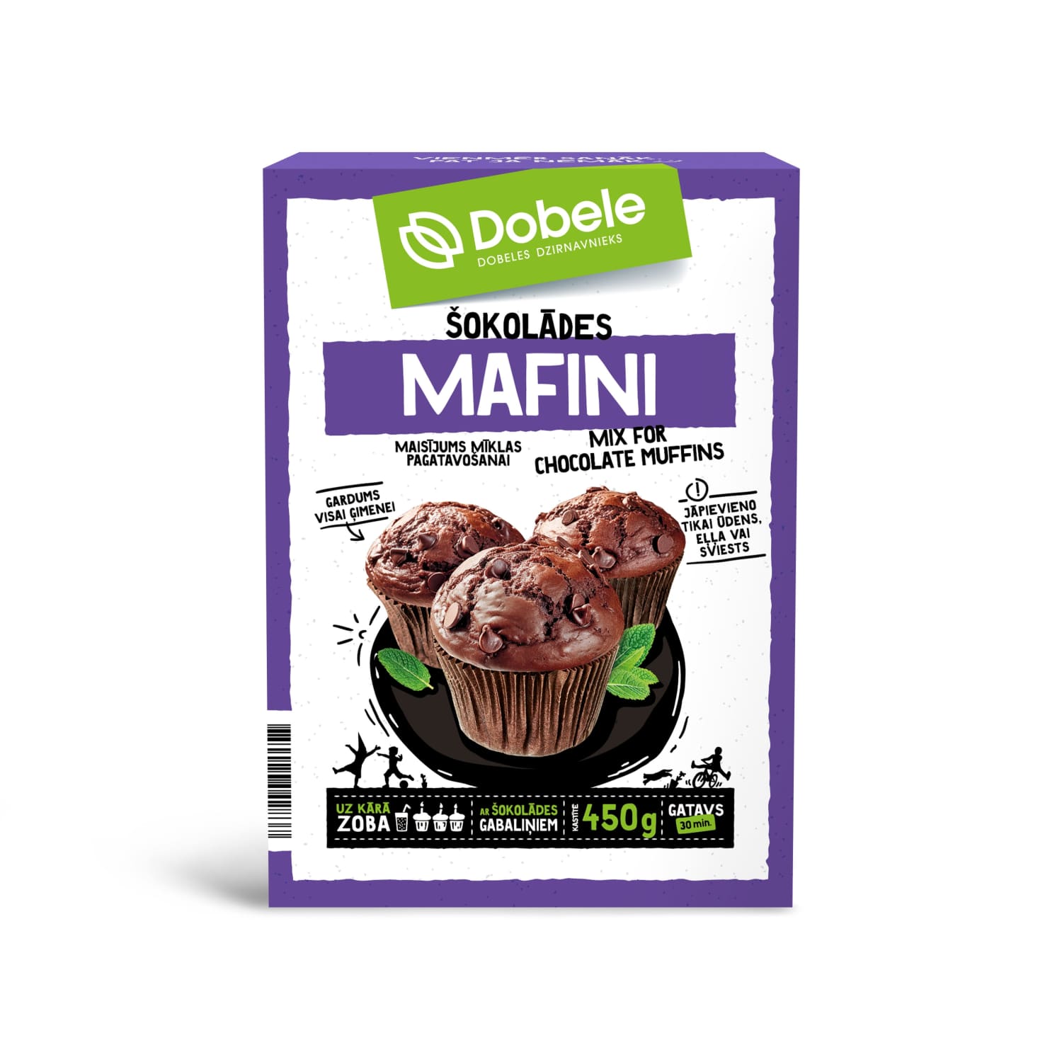 Miltu maisījums Dobele šokolādes mafini 450g