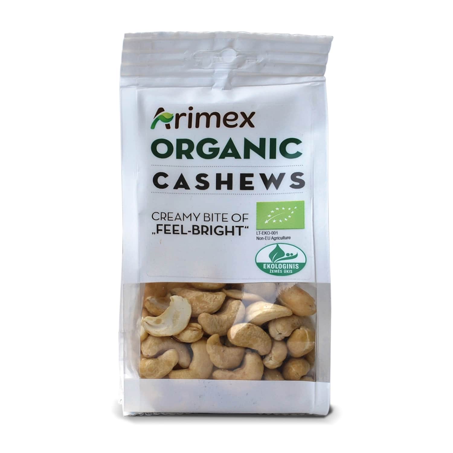 Ekologiški anakardžių riešutai ARIMEX, 150g