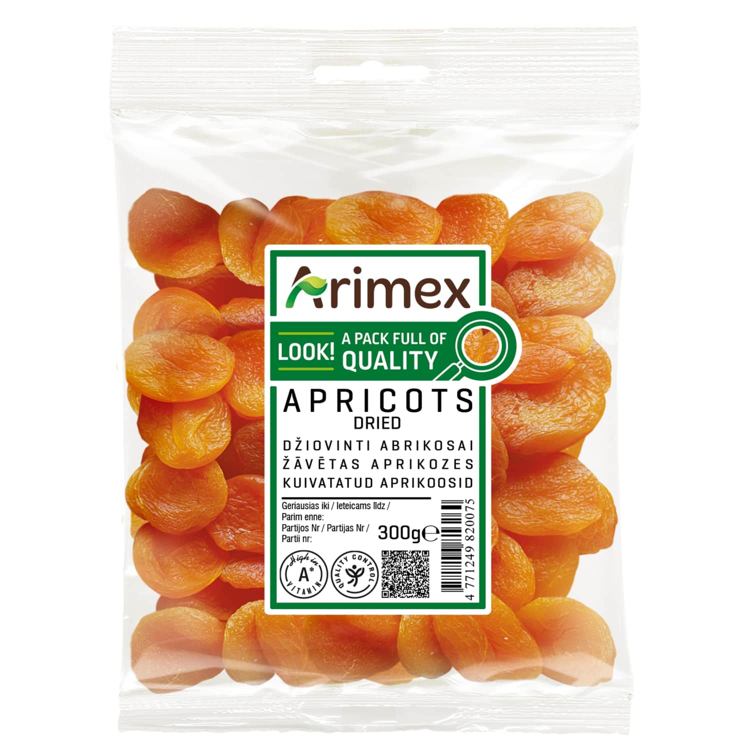 Džiovinti abrikosai ARIMEX, 300 g