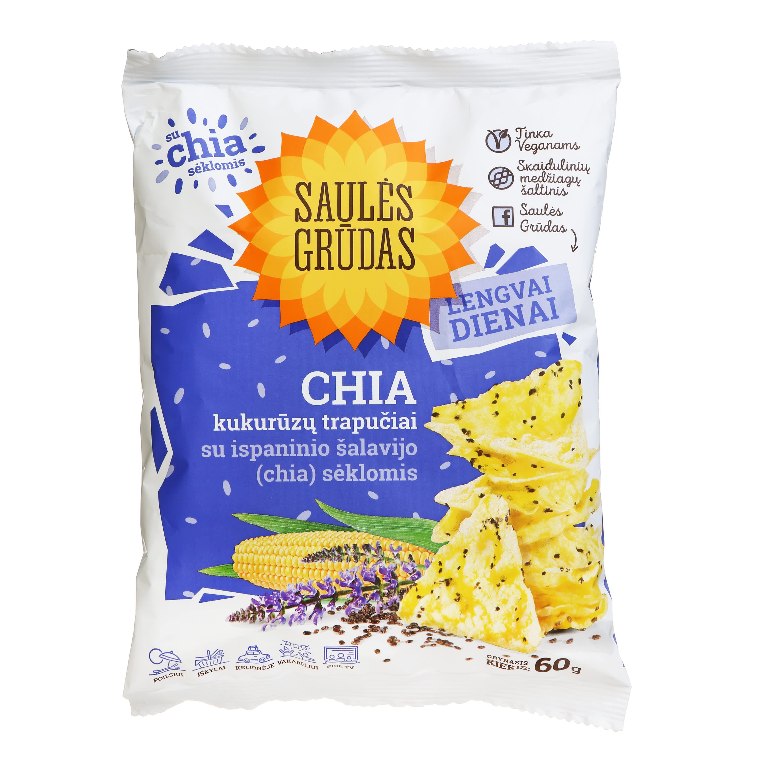 Kukur.trapučIAI su CHIA sėkl. SG, 60 g