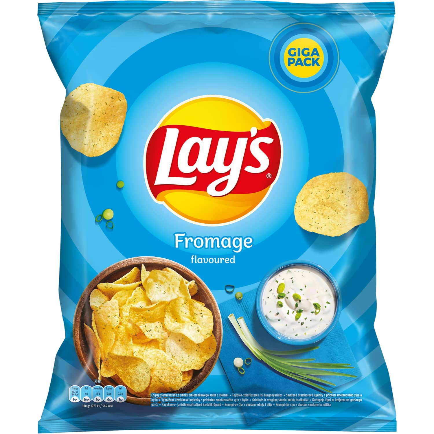 Kart. čipsi Lay's ar krēj., garšaugu g. 250g