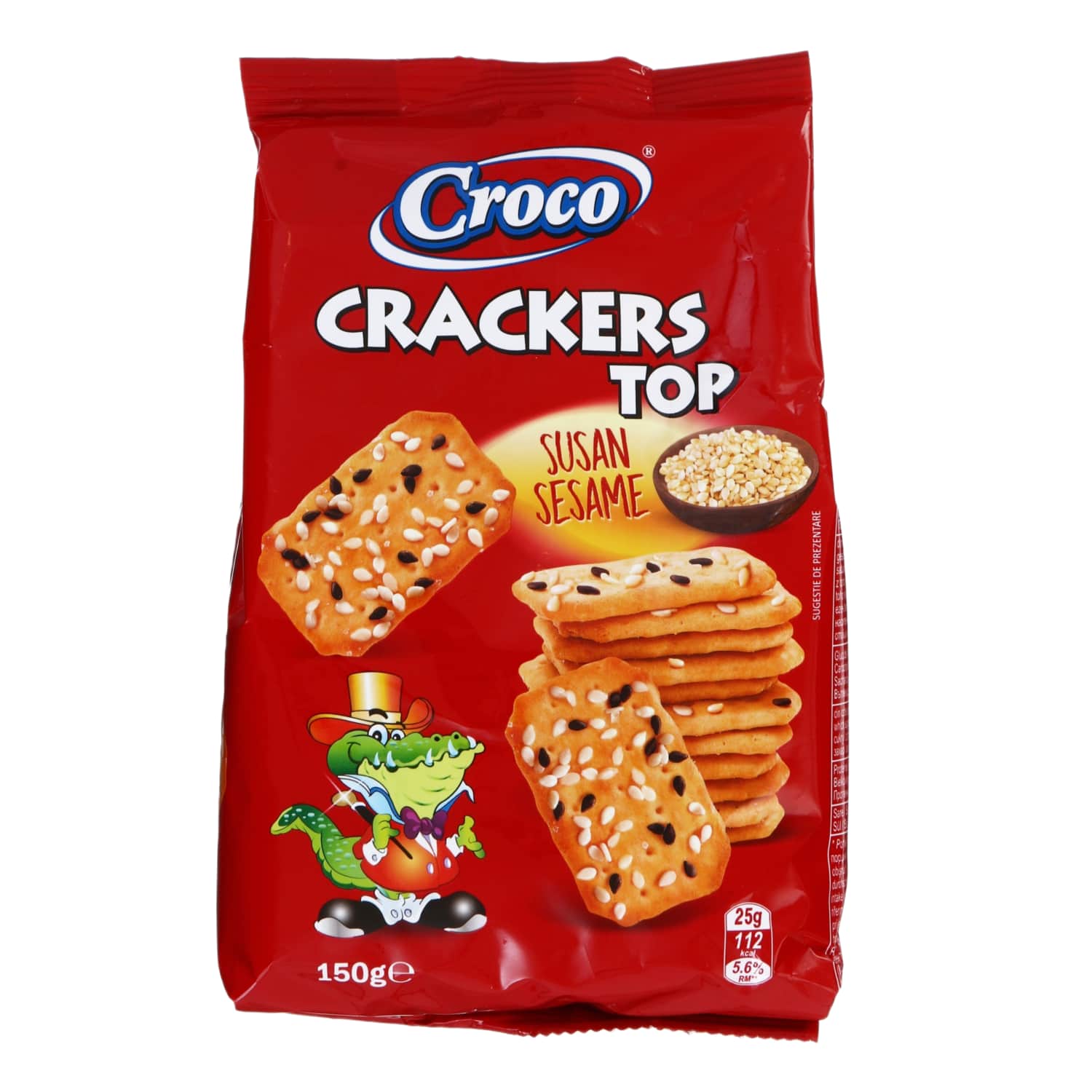 Tr. krekeriai su sezamo sėklomis CROCO, 150 g