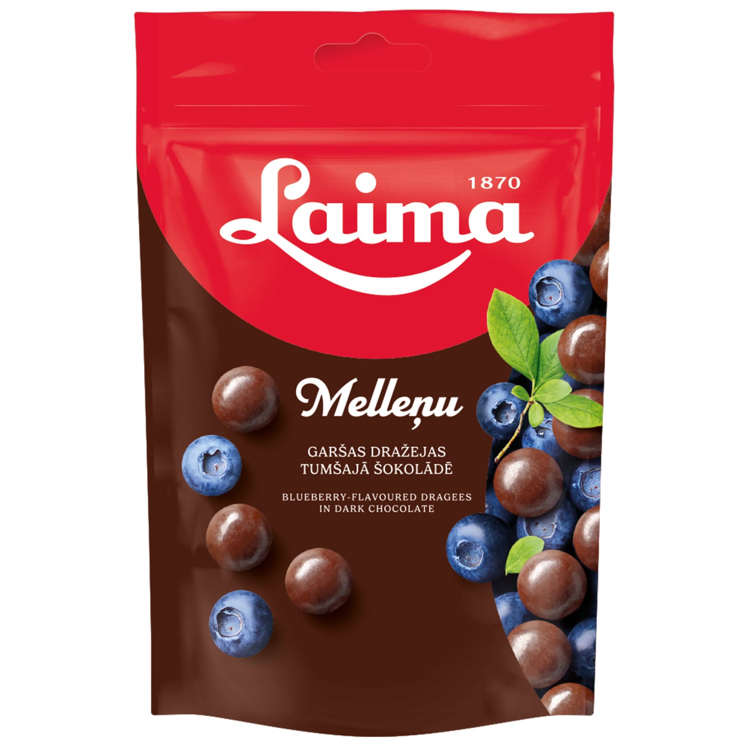 Mėlynės juodajame šokolade LAIMA, 140 g
