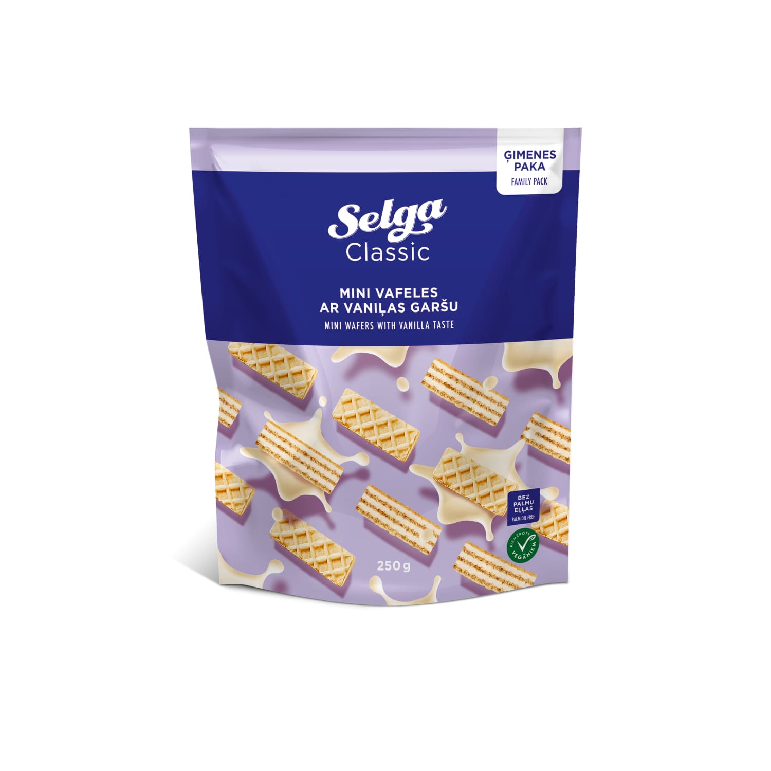 Vafeles Selga mini ar vaniļas garšu 250g