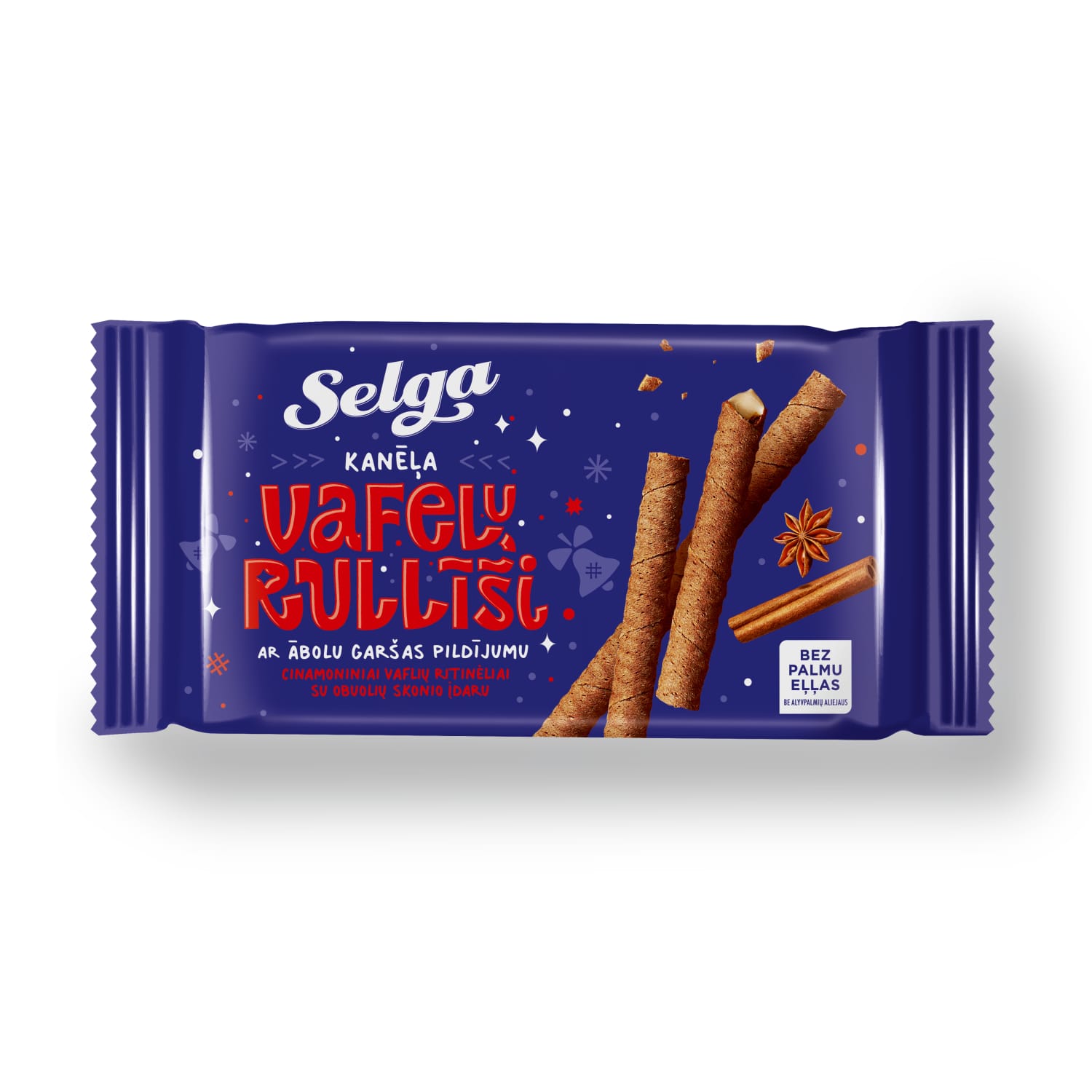 Vafeļu rullīši Selga kanēļa ābolu pild.160g