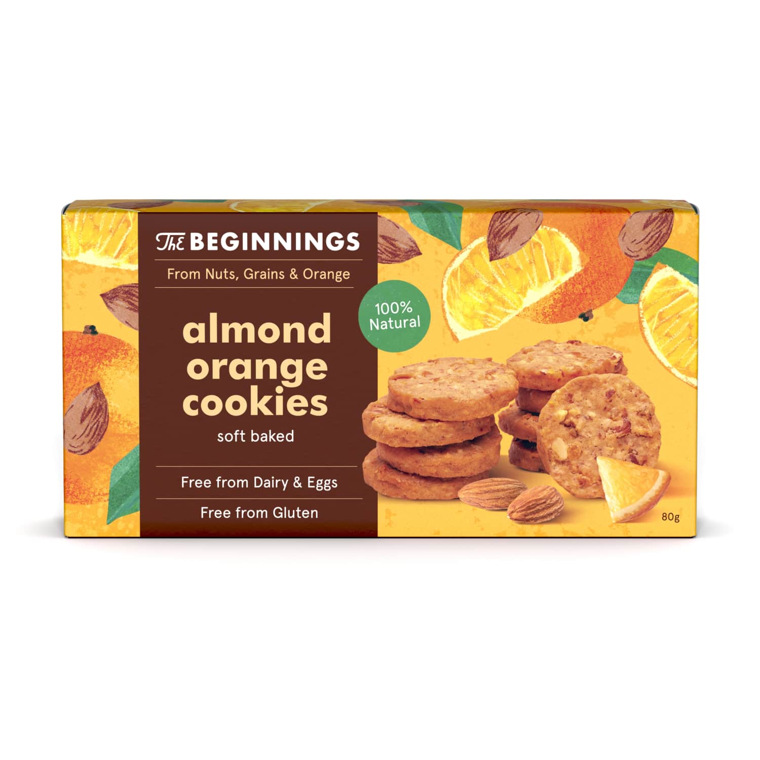 Migd. apels. sausainiai THE BEGINNINGS, 80 g