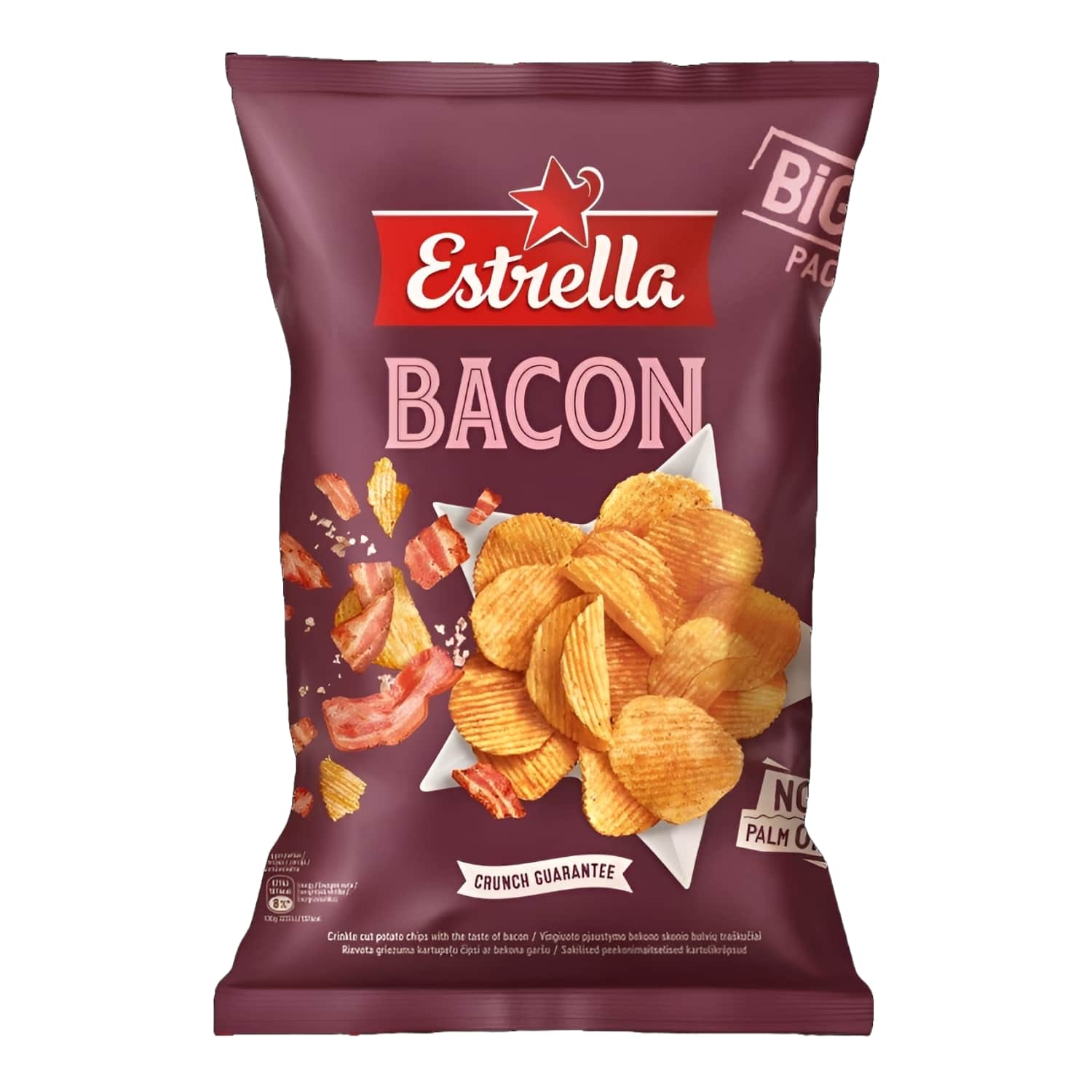 Kartupeļu čipsi Estrella ar bekona garšu 180g