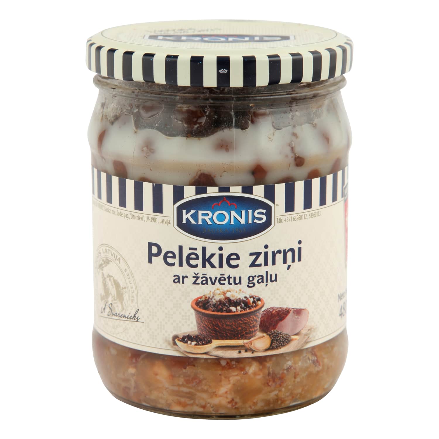 Pelēkie zirņi Kronis ar žāvētu gaļu 480g