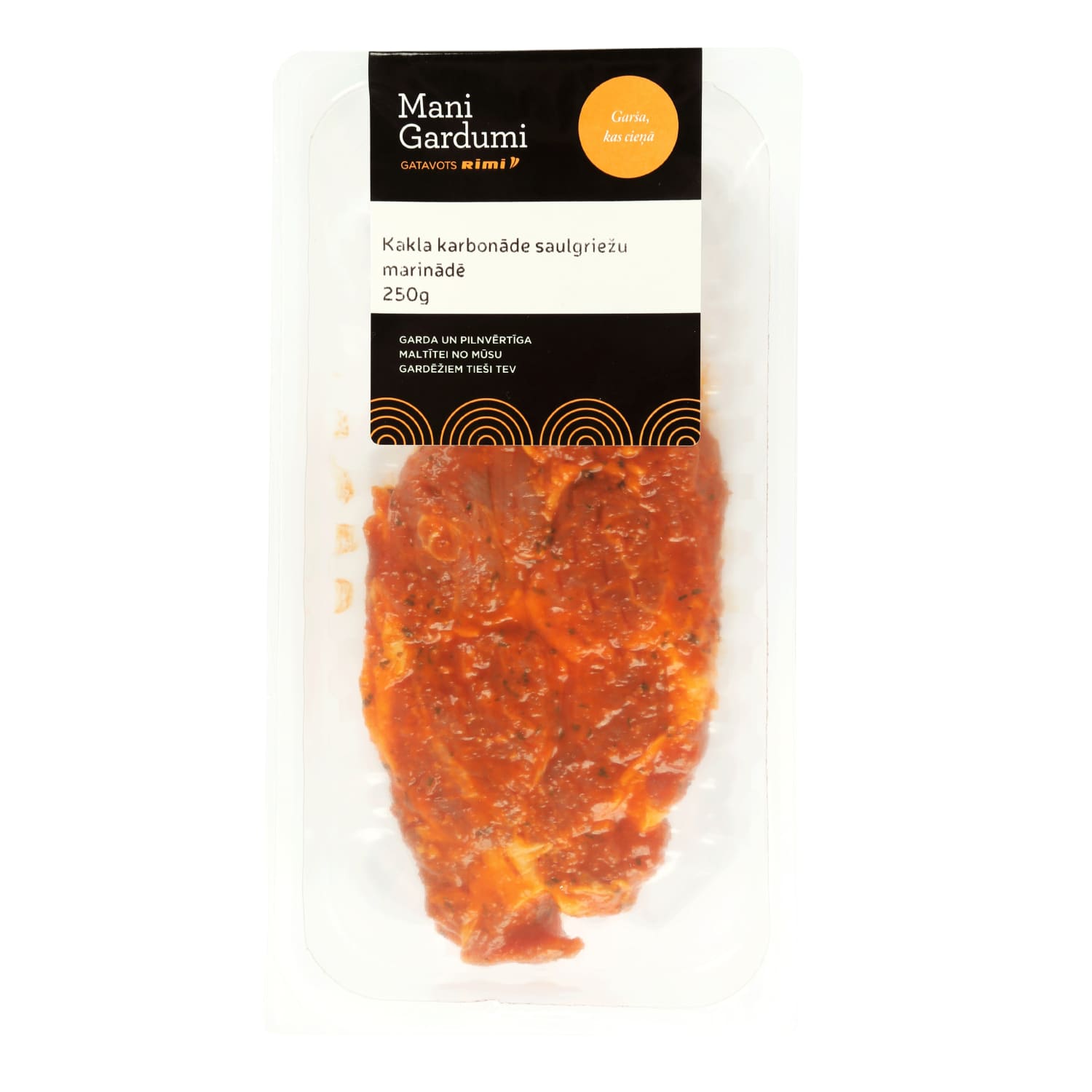 Kakla karbonāde saulgriežu marinādē 250g