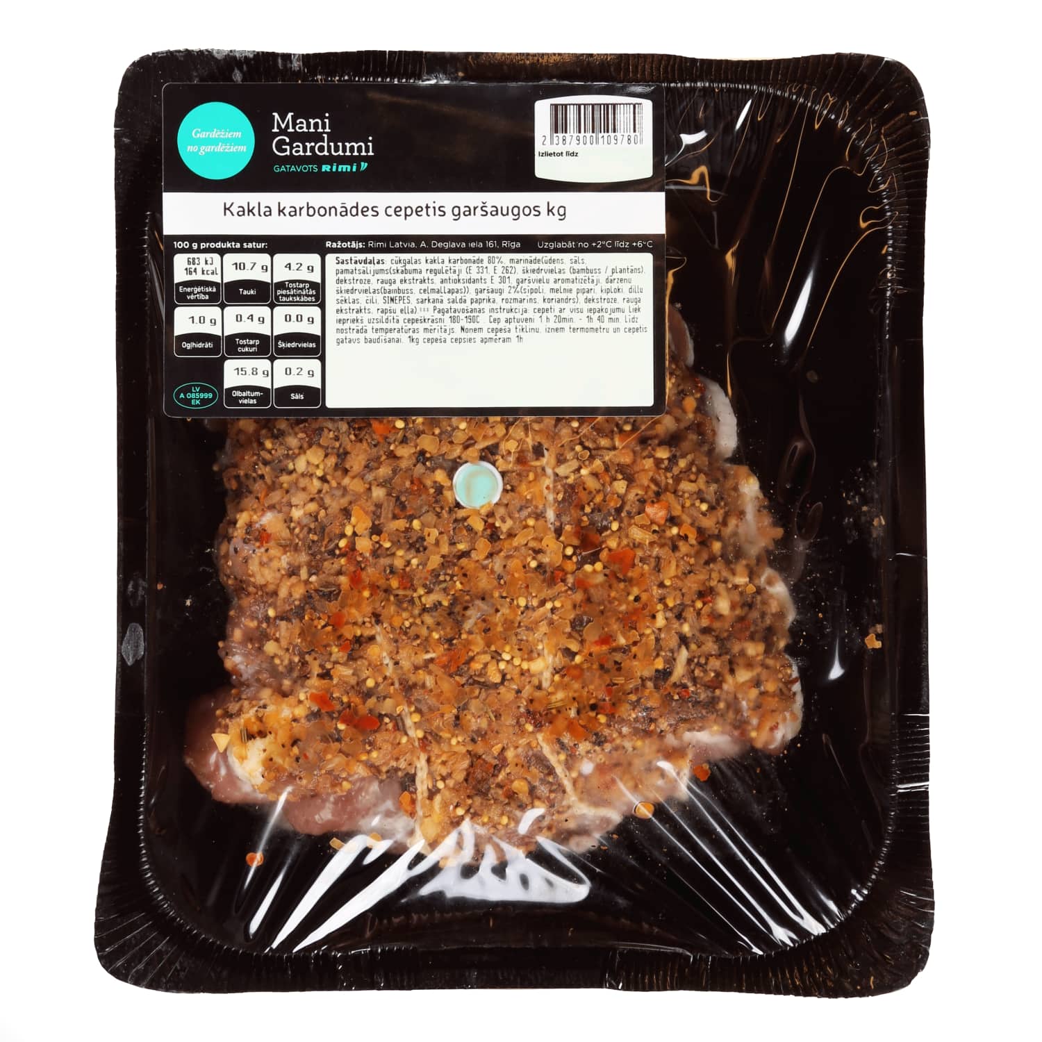 Kakla karbonādes cepetis garšaugos kg