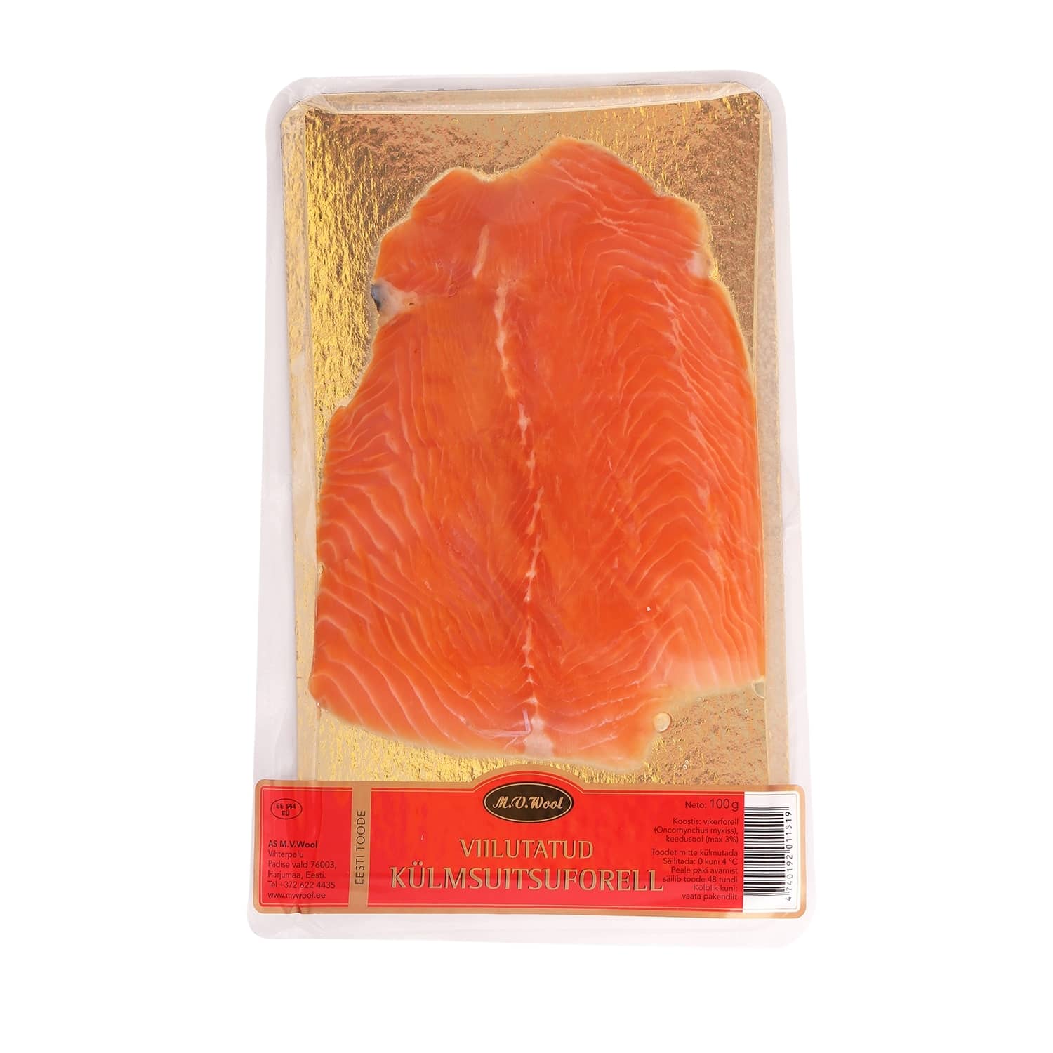 Külmsuitsuforell viilutatud M.V.Wool 100g