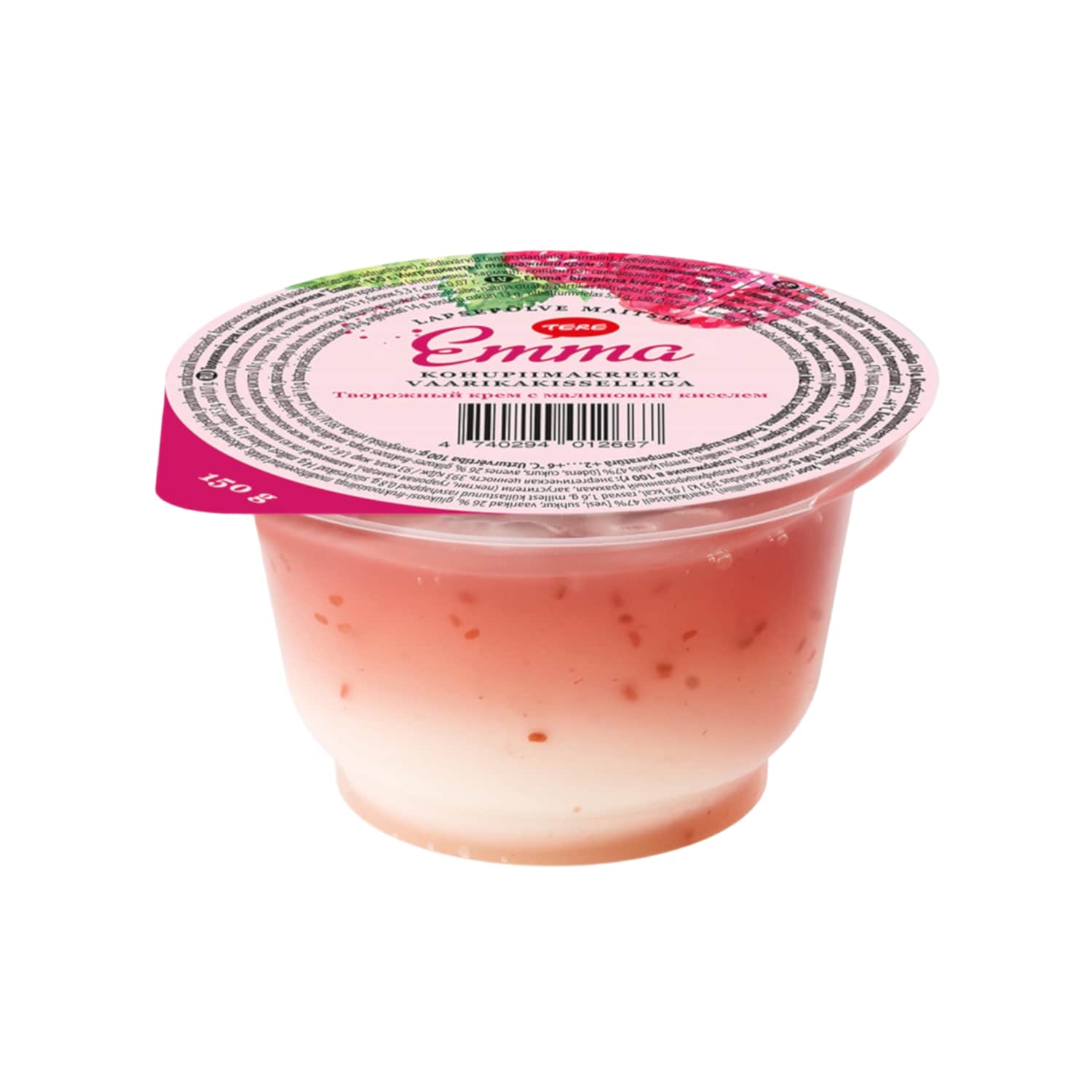 Kohupiimakreem vaarikakisselliga Emma 150g