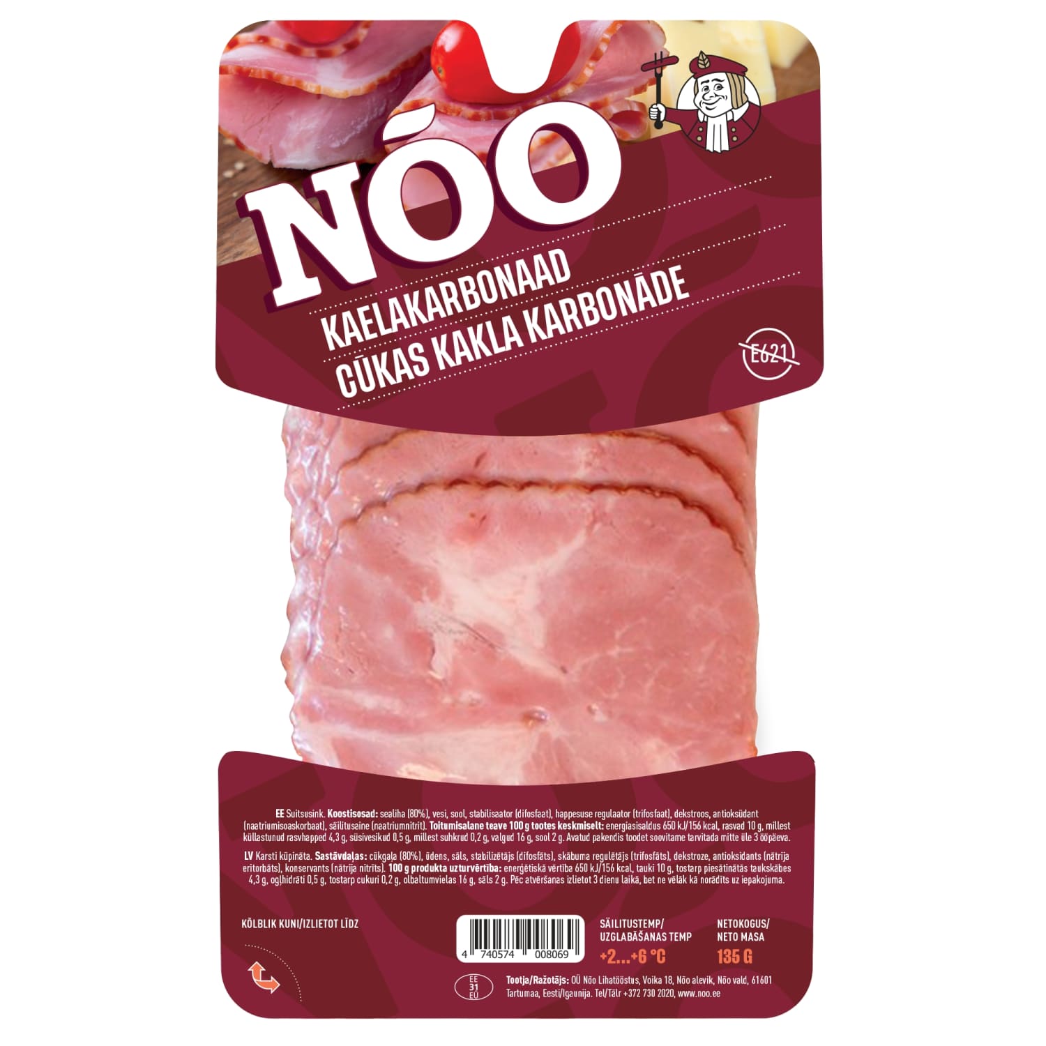 Kaelakarbonaad  Suits. viilutatud Nõo 135g