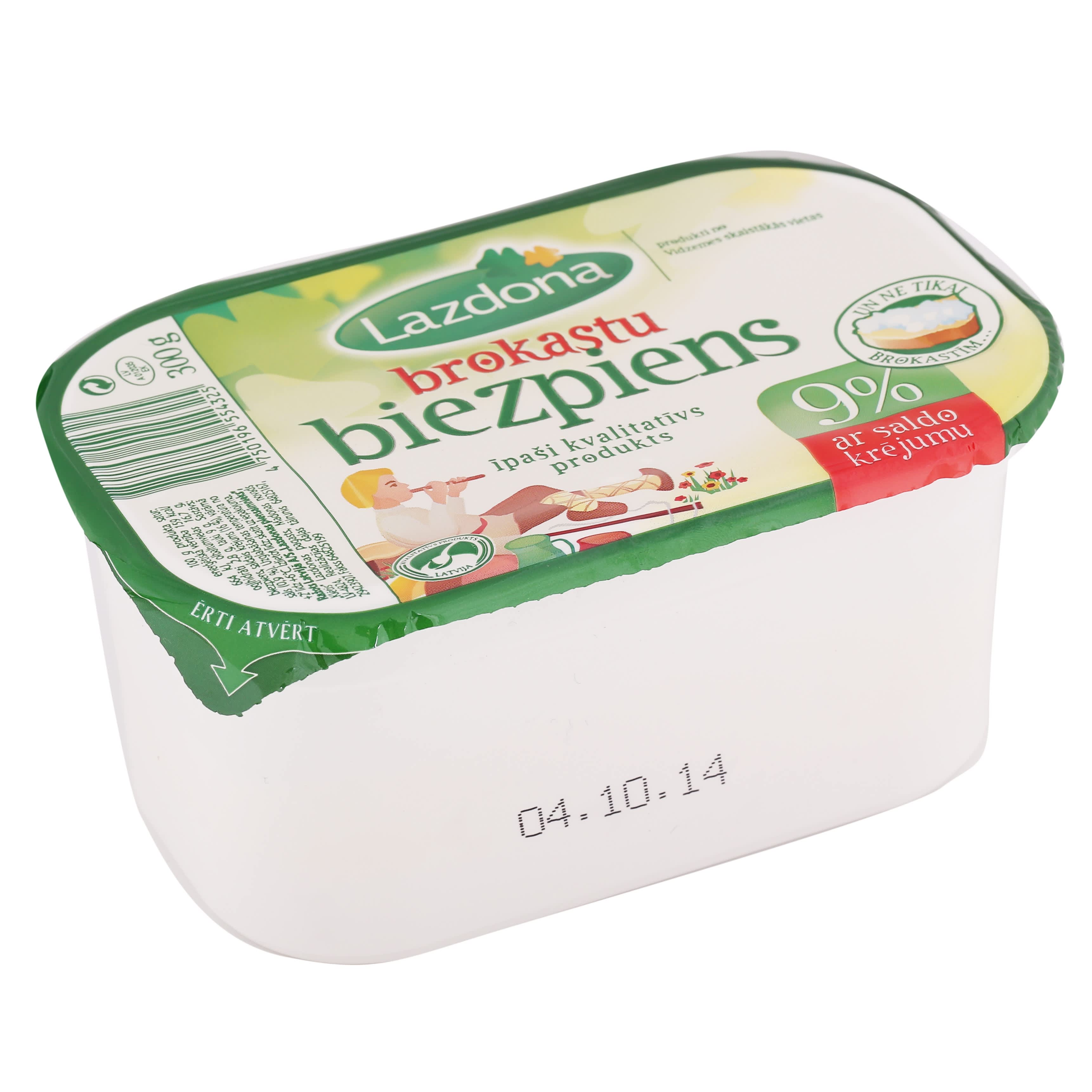 Biezpiens Lazdona brokastu 9% 380g