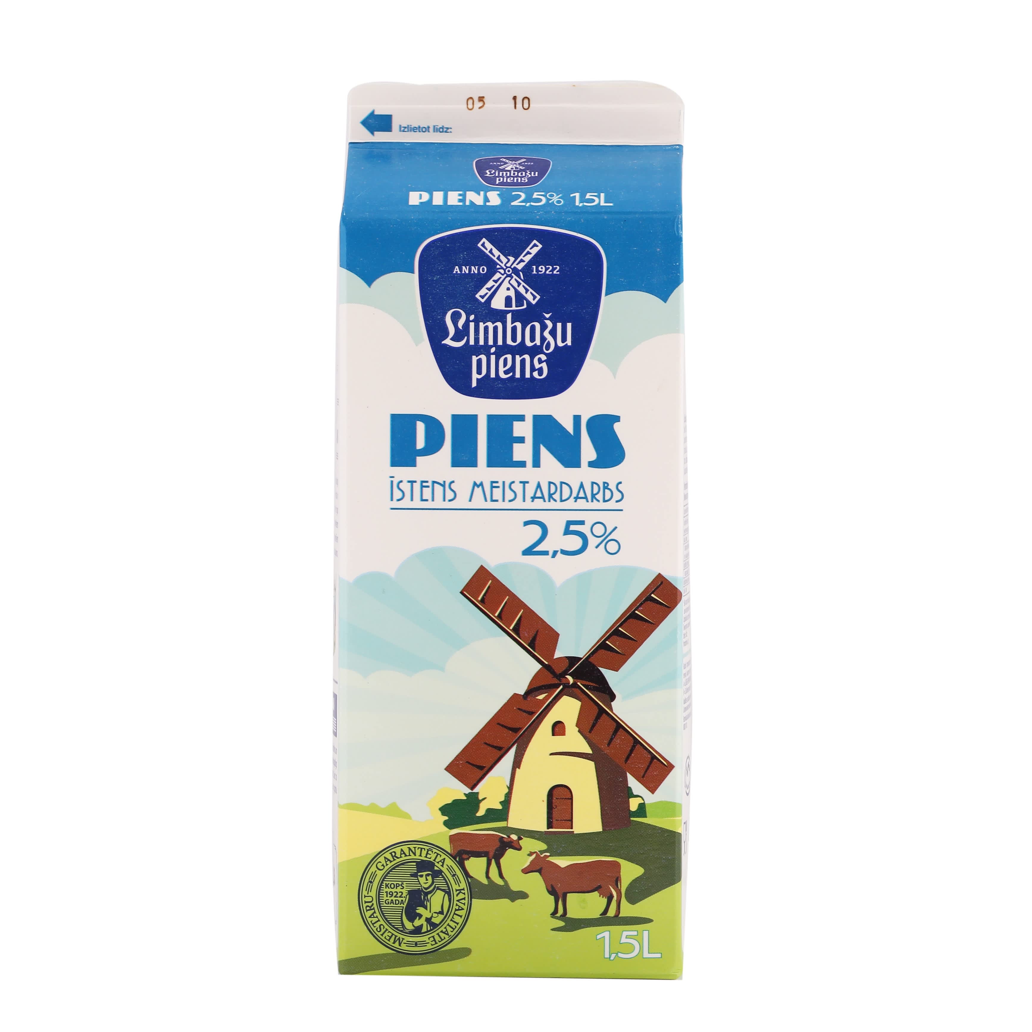 Piens Limbažu 2,5% 1,5l
