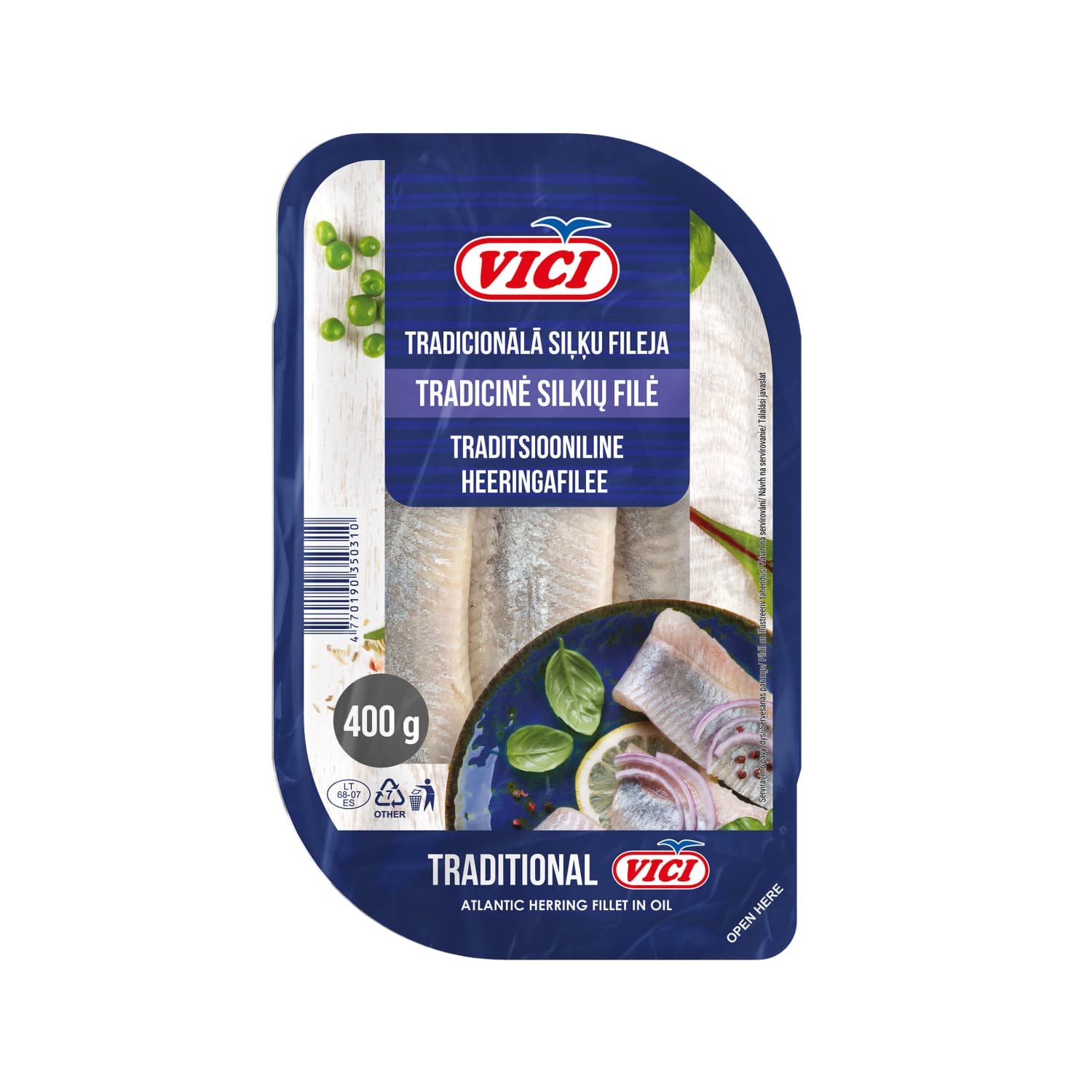 Heeringafilee tradits. Viči 400g/315g