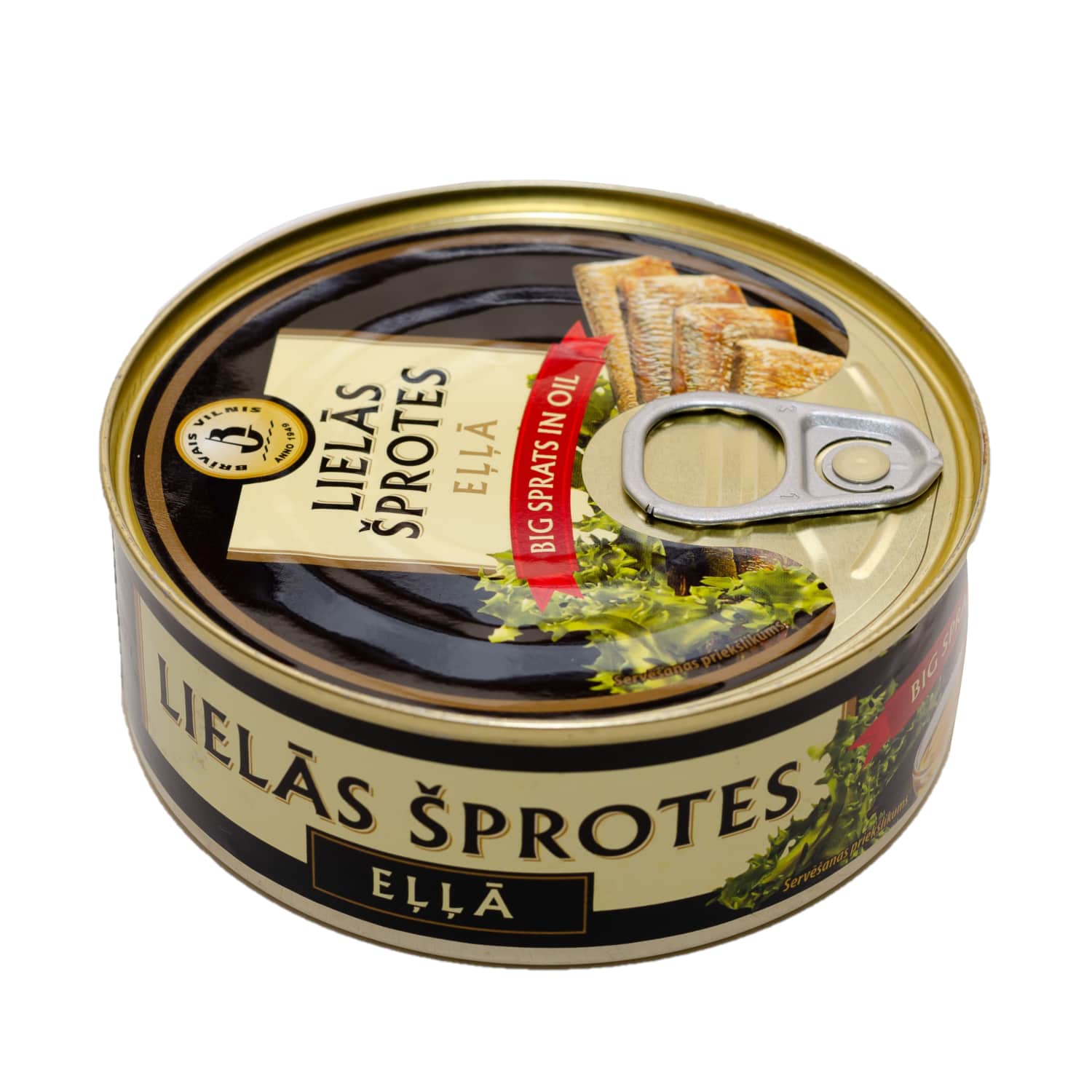 Lielās šprotes eļļā 240g/163g