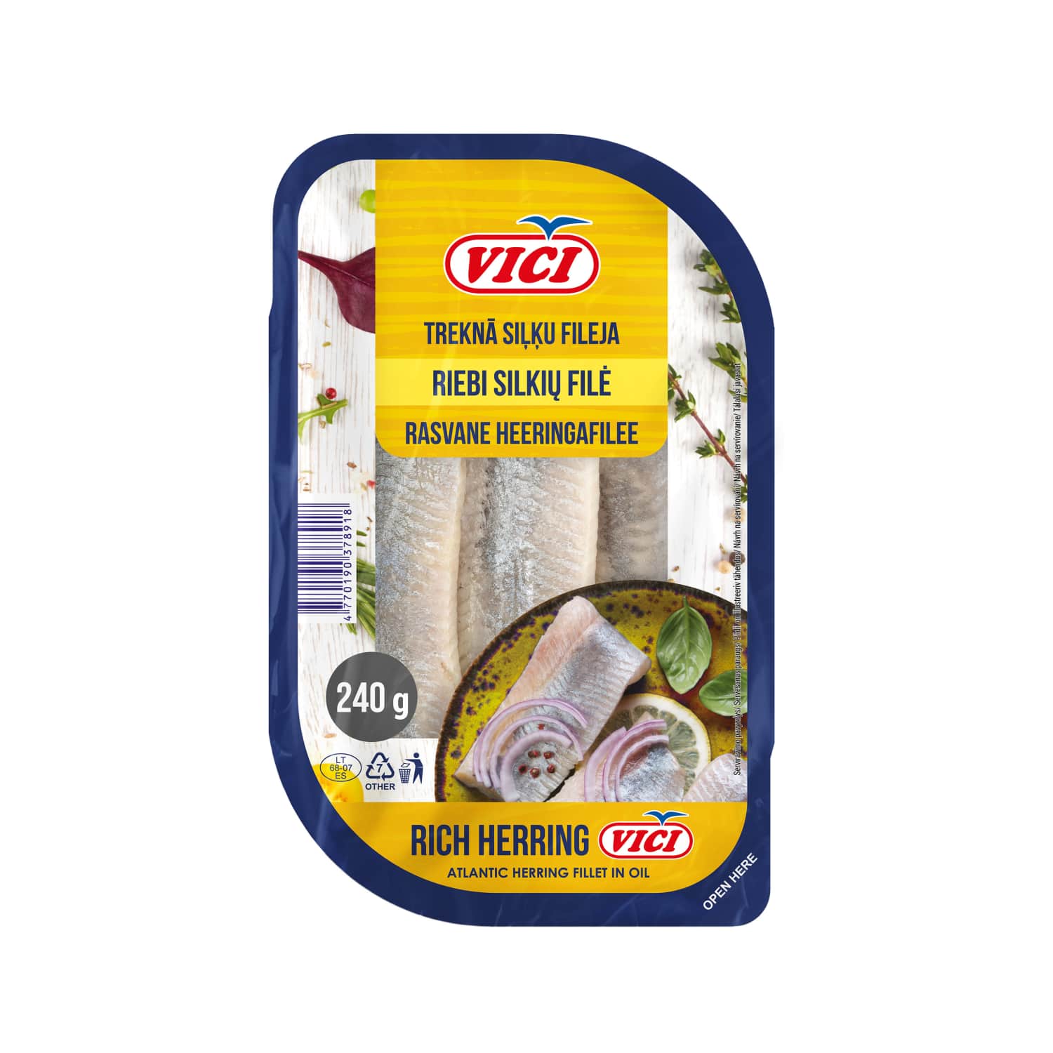 Heeringafilee rasvane Viči 240g/190g